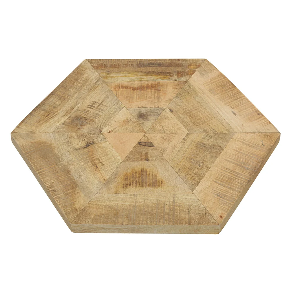 Adger 2-piece Hexagonal Nesting Tables Natural and Black - Image 9