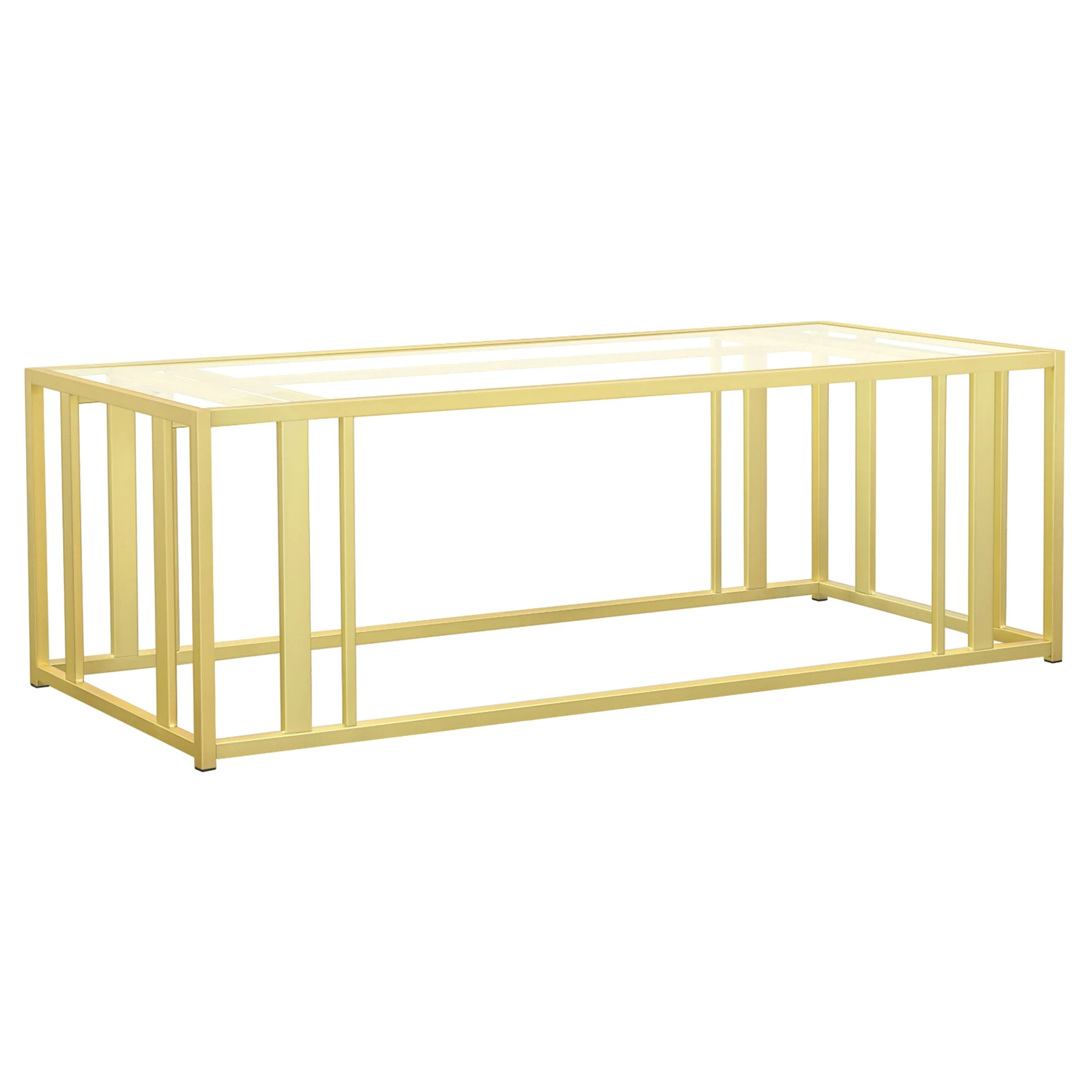 Adri Rectangular Glass Top Coffee Table - Image 4