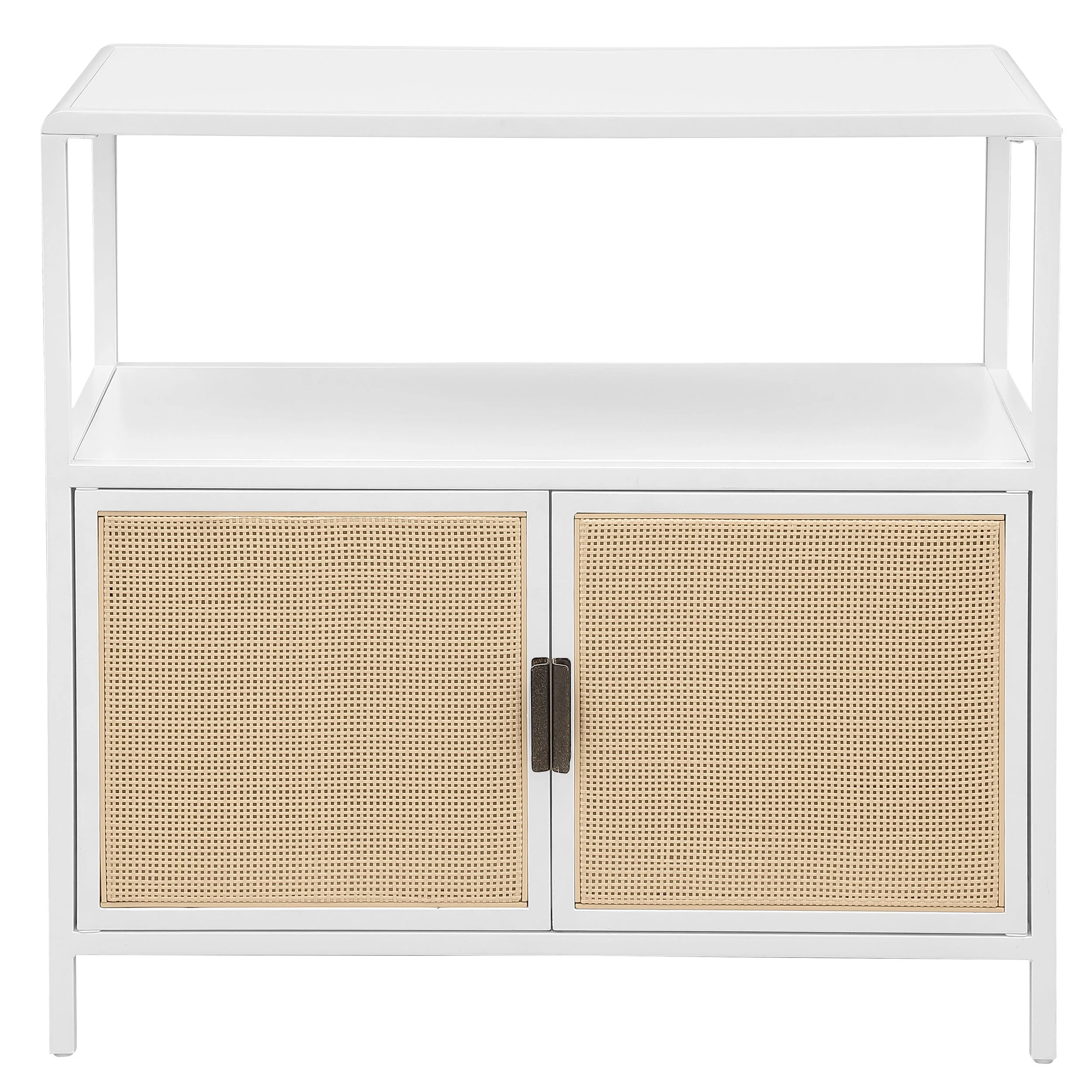 Amherst 2-door Radio Weave Cane Metal Accent Cabinet - Image 4
