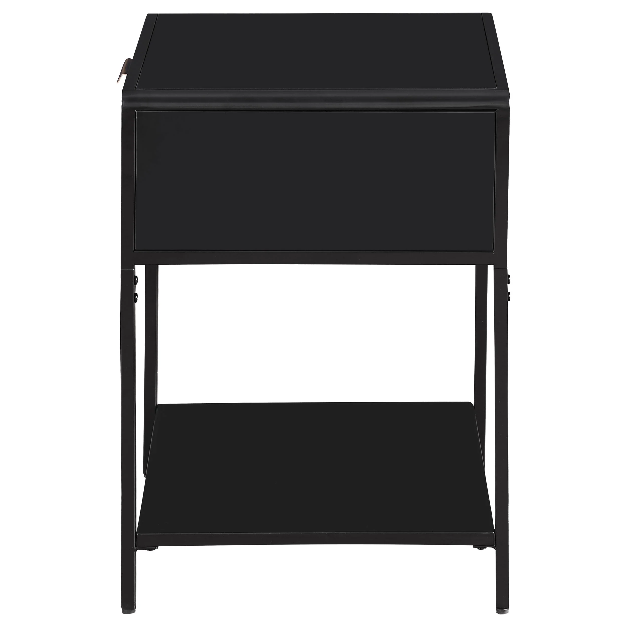 Amherst 1-drawer Radio Weave Cane Metal Bedside Table - Image 11