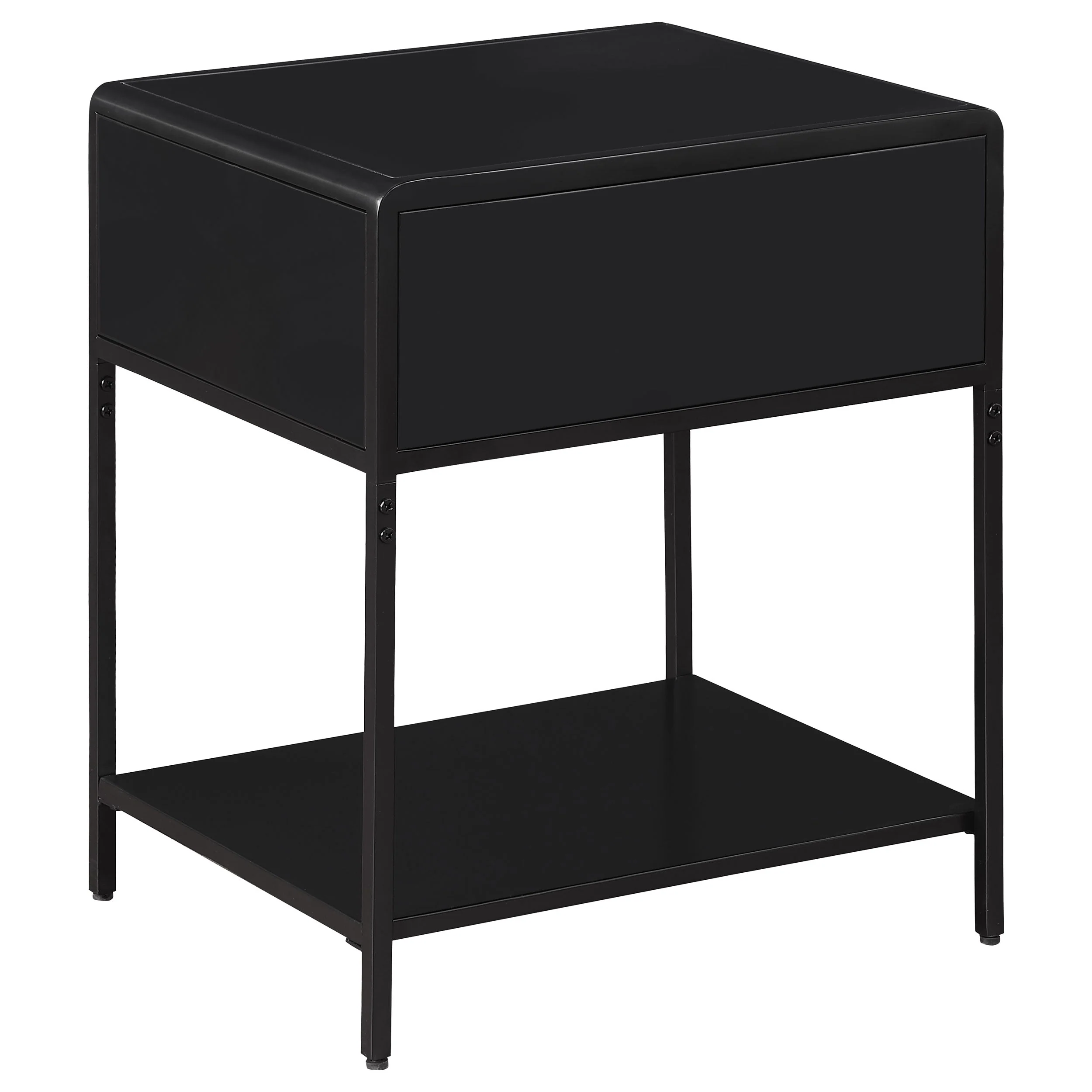 Amherst 1-drawer Radio Weave Cane Metal Bedside Table - Image 13