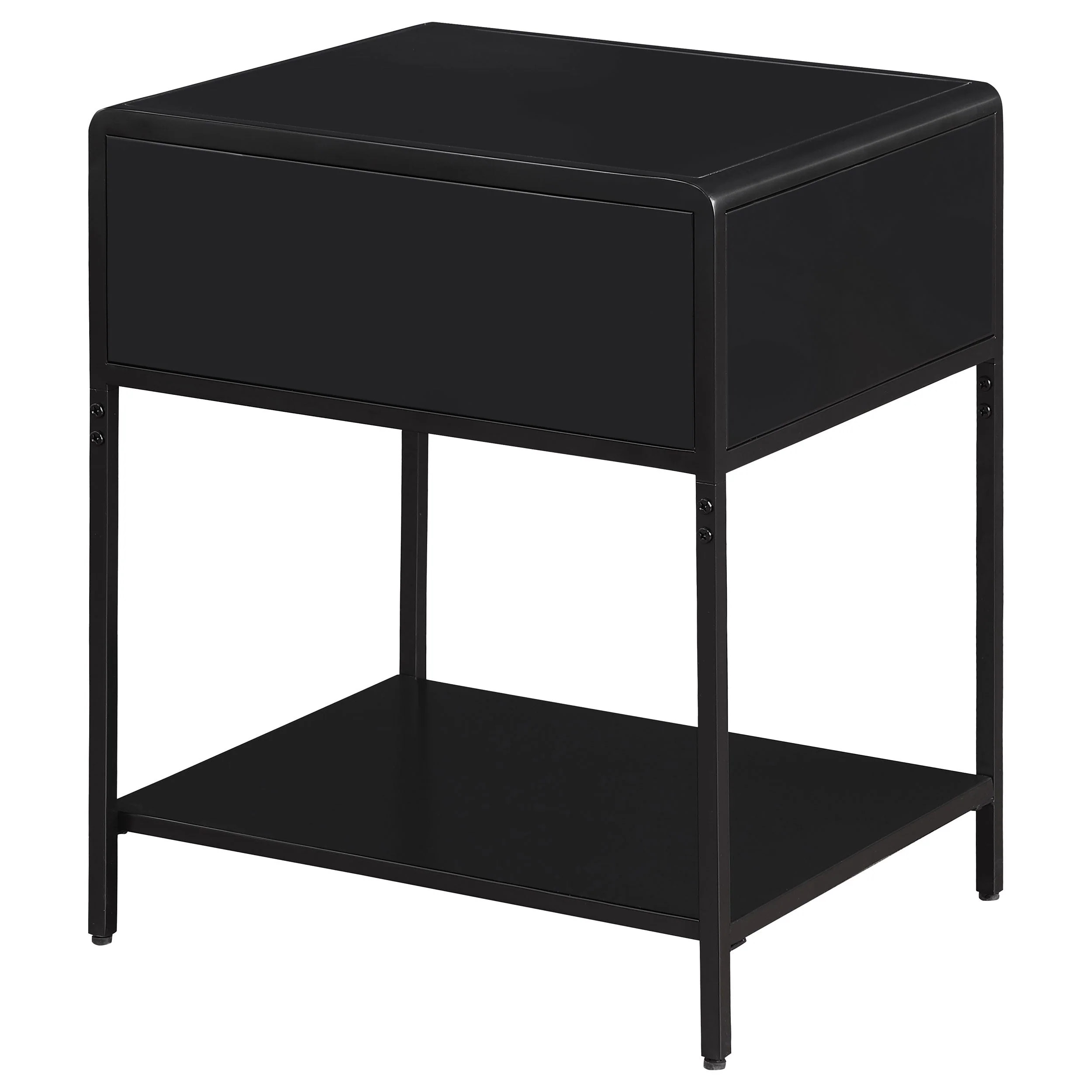 Amherst 1-drawer Radio Weave Cane Metal Bedside Table - Image 15