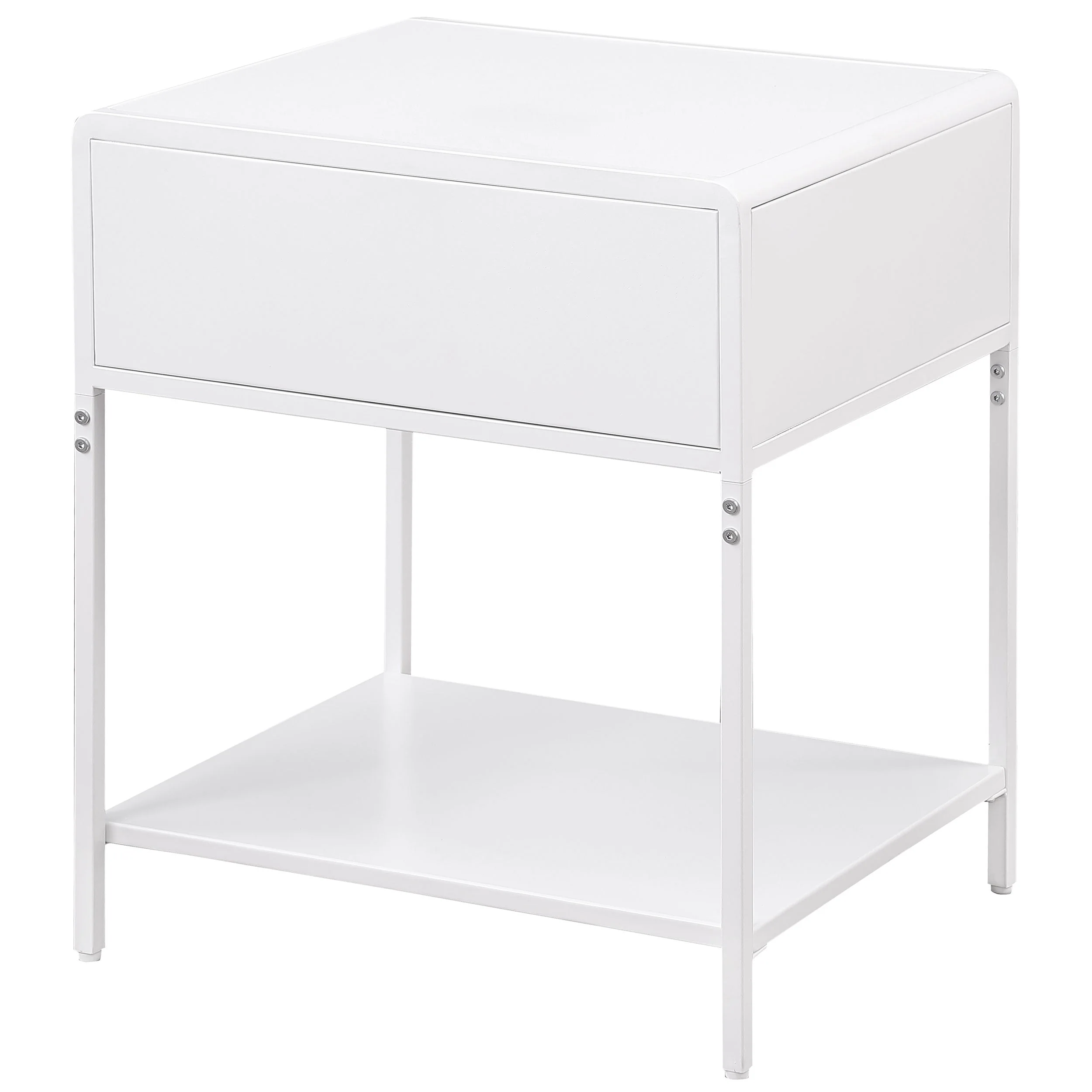 Amherst 1-drawer Radio Weave Cane Metal Bedside Table - Image 16