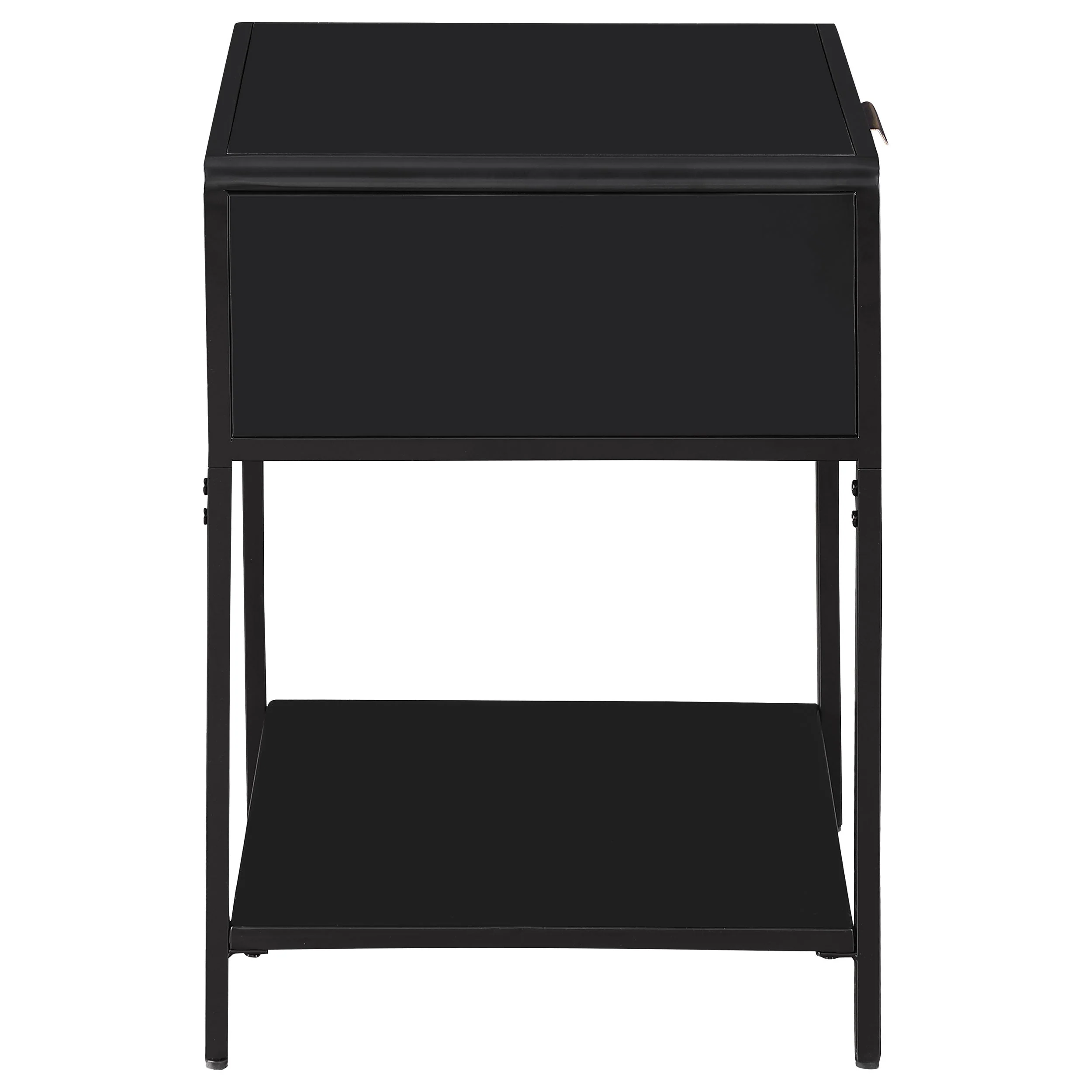 Amherst 1-drawer Radio Weave Cane Metal Bedside Table - Image 17