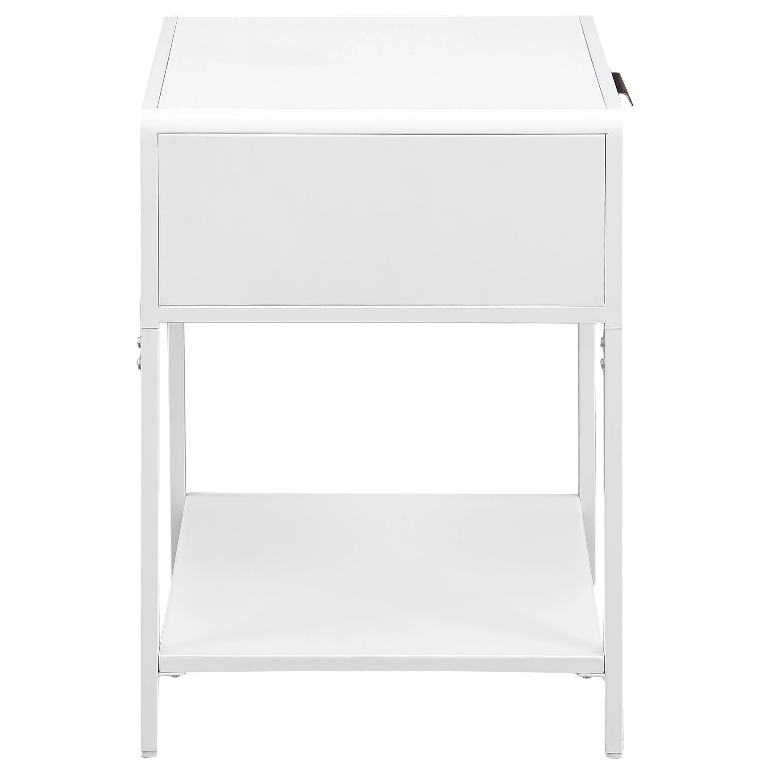 Amherst 1-drawer Radio Weave Cane Metal Bedside Table - Image 18