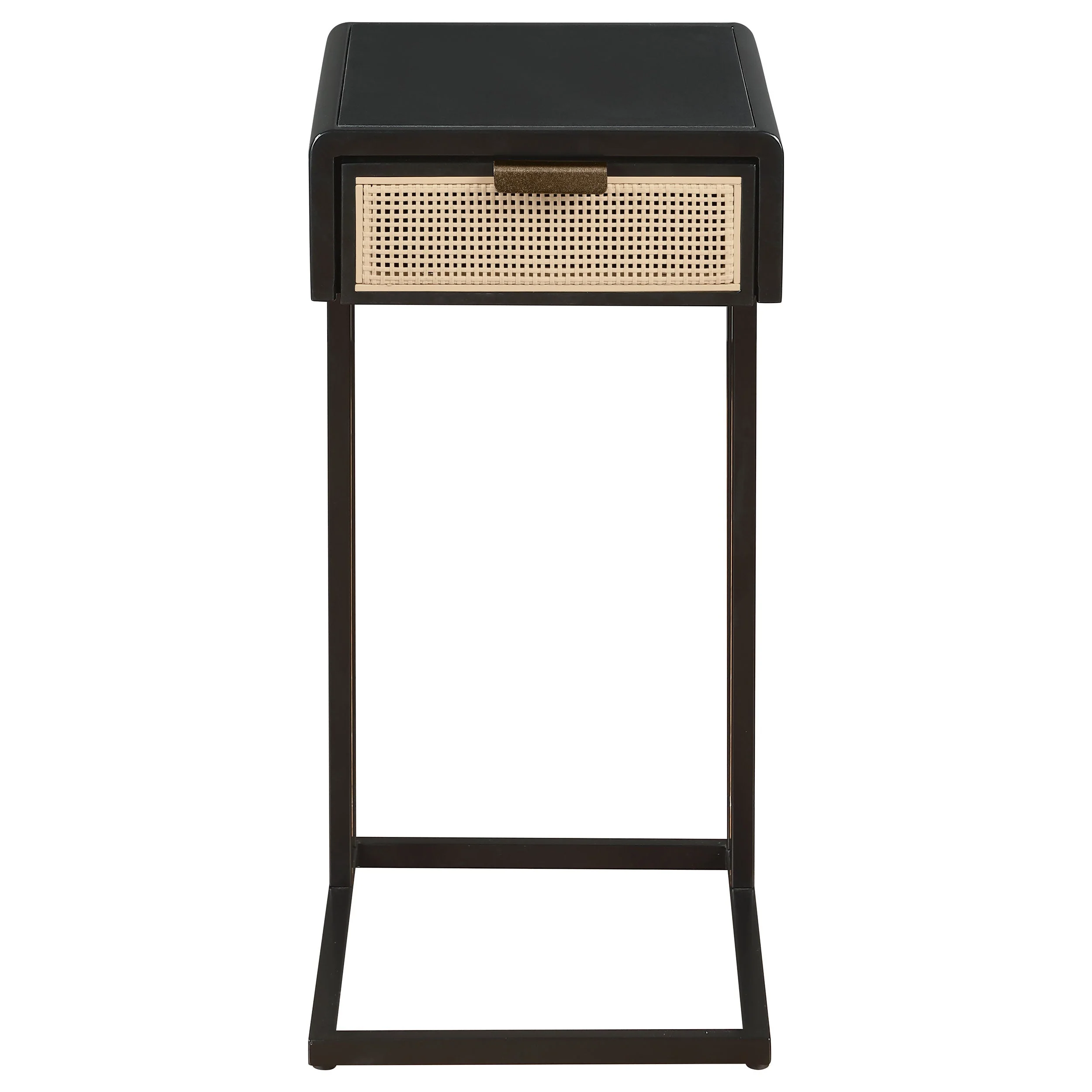Amherst 1-drawer Radio Weave Cane Metal Side Table - Image 7