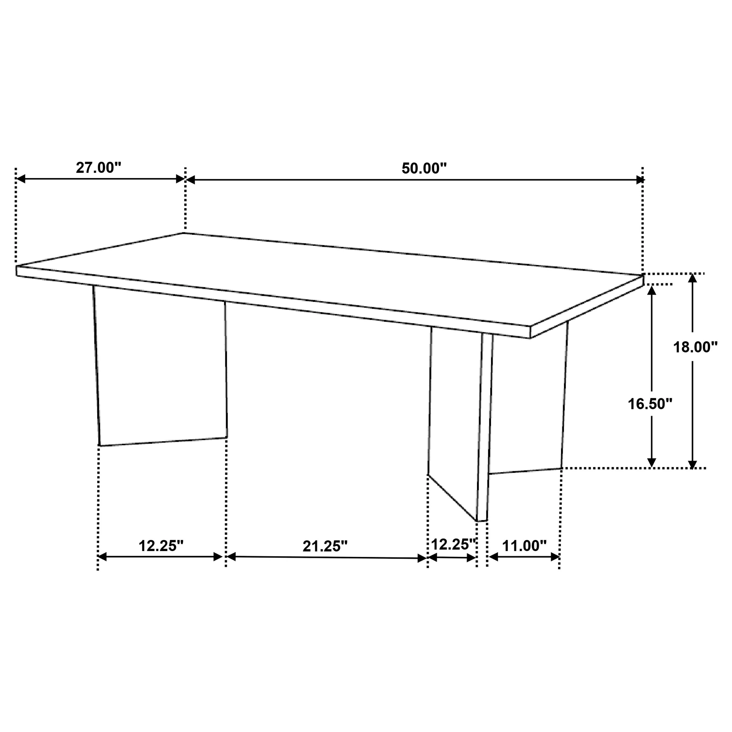 Andando Rectangular Solid Wood Coffee Table Mango Brown - Image 8