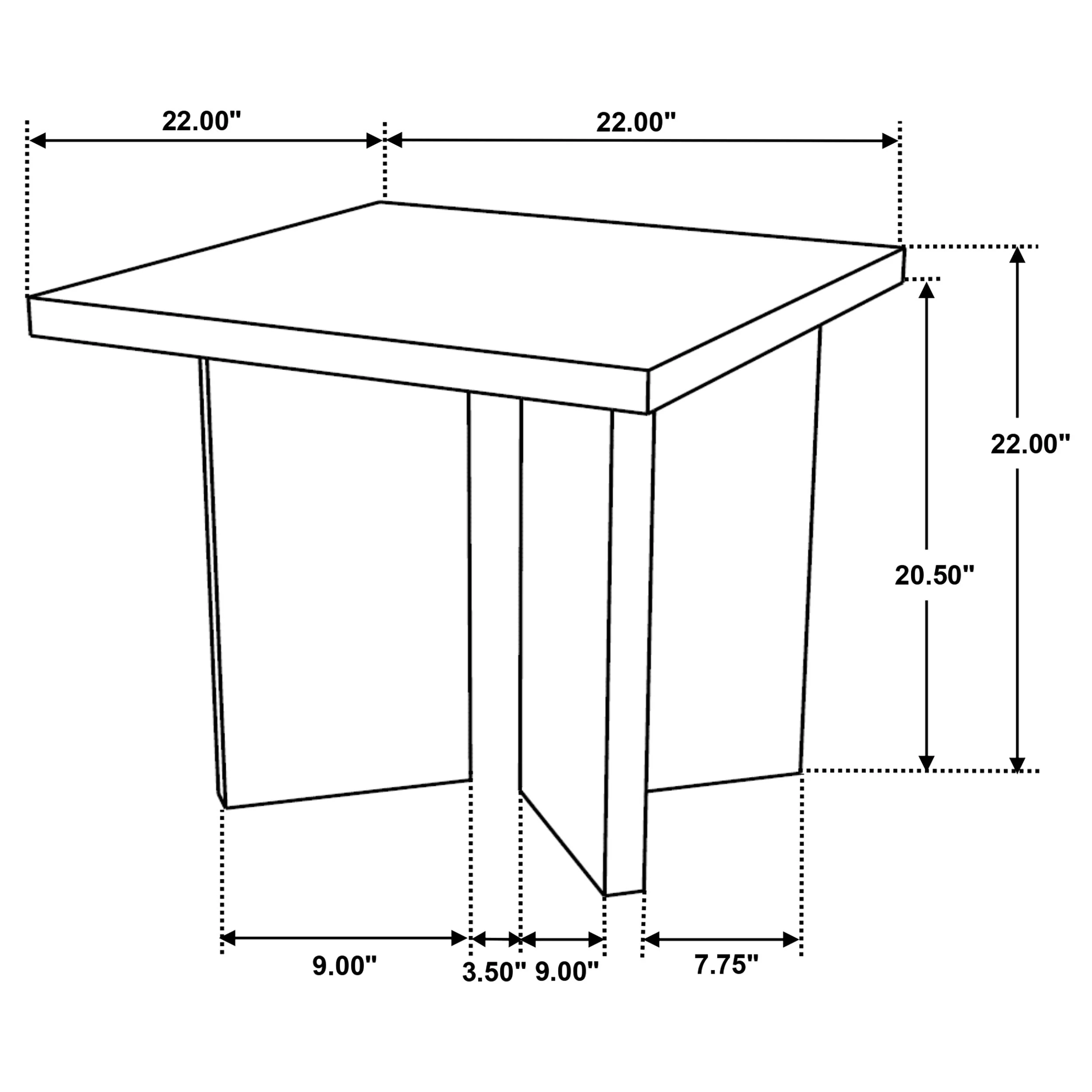Andando Square Solid Wood End Table Mango Brown - Image 8