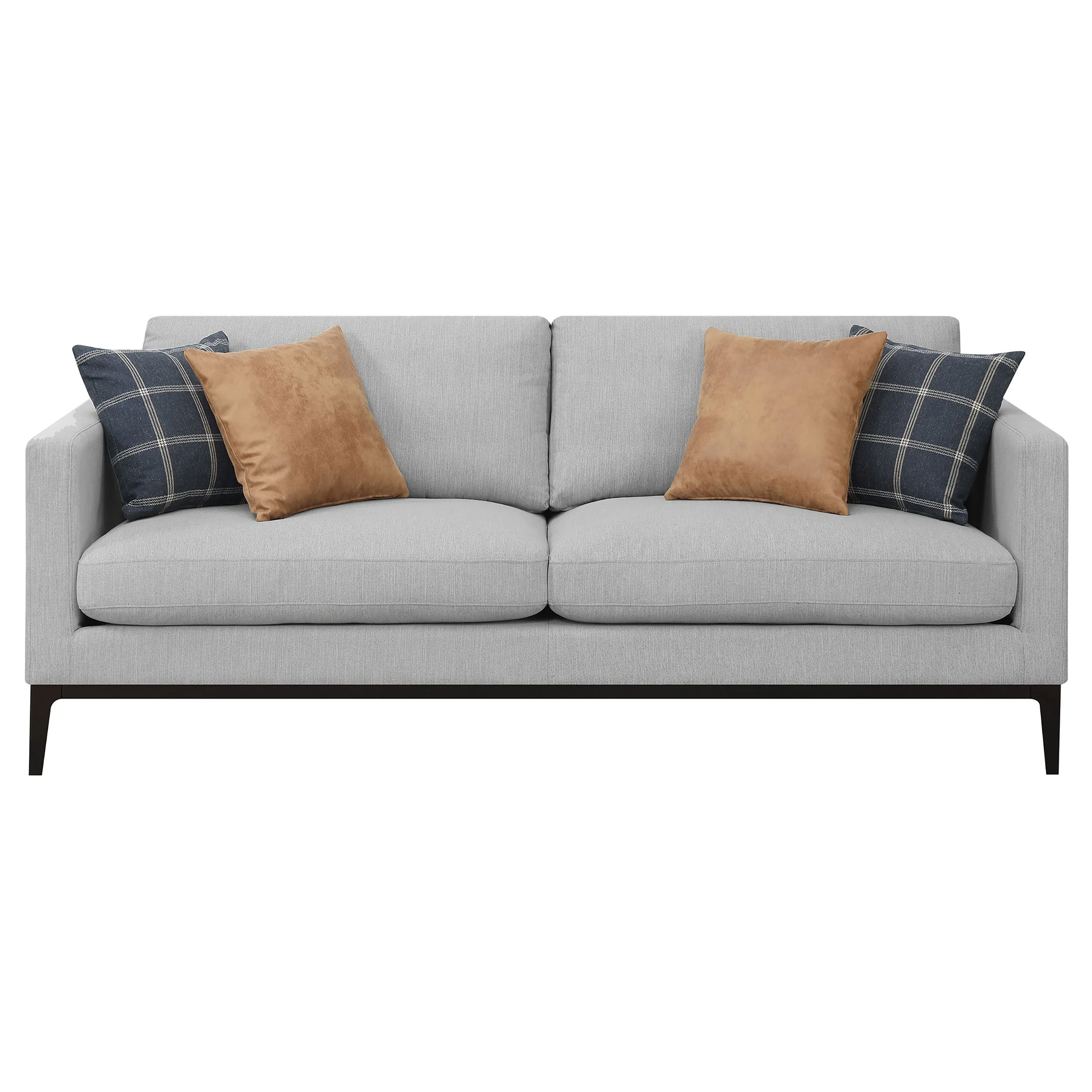 Apperson Upholstered Track Arm Sofa Set Light Grey - Image 10