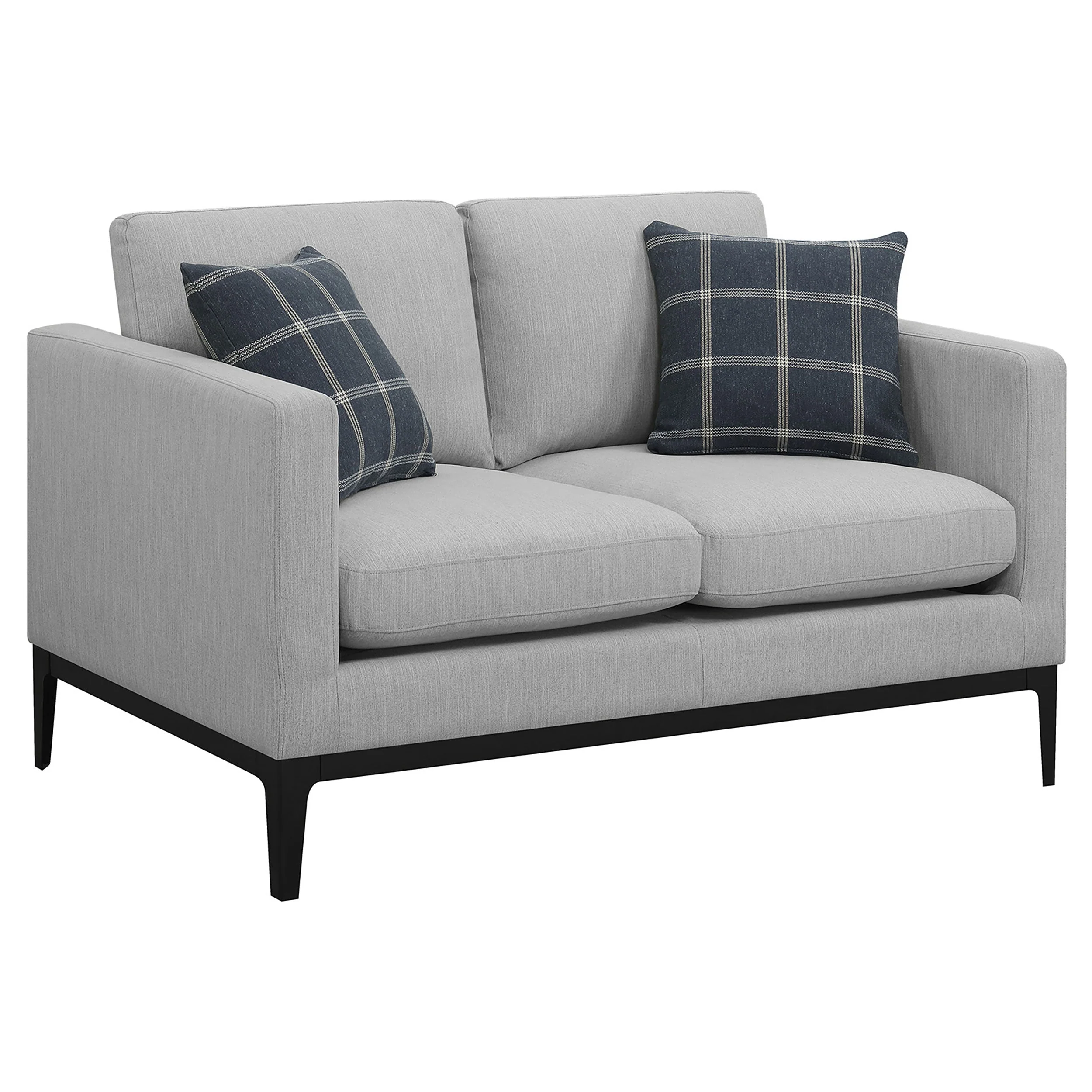 Apperson Upholstered Track Arm Sofa Set Light Grey - Image 14