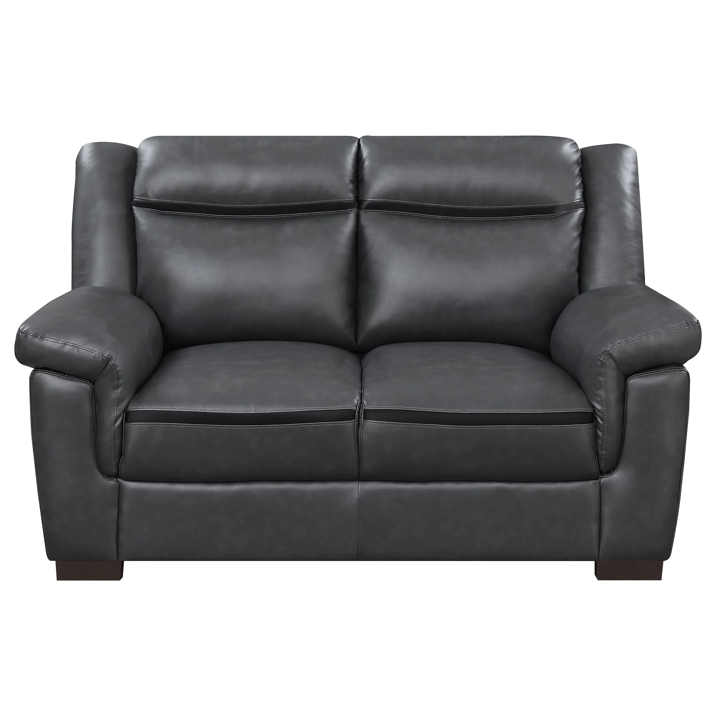 Arabella Upholstered Padded Arm Sofa Set Grey - Image 12