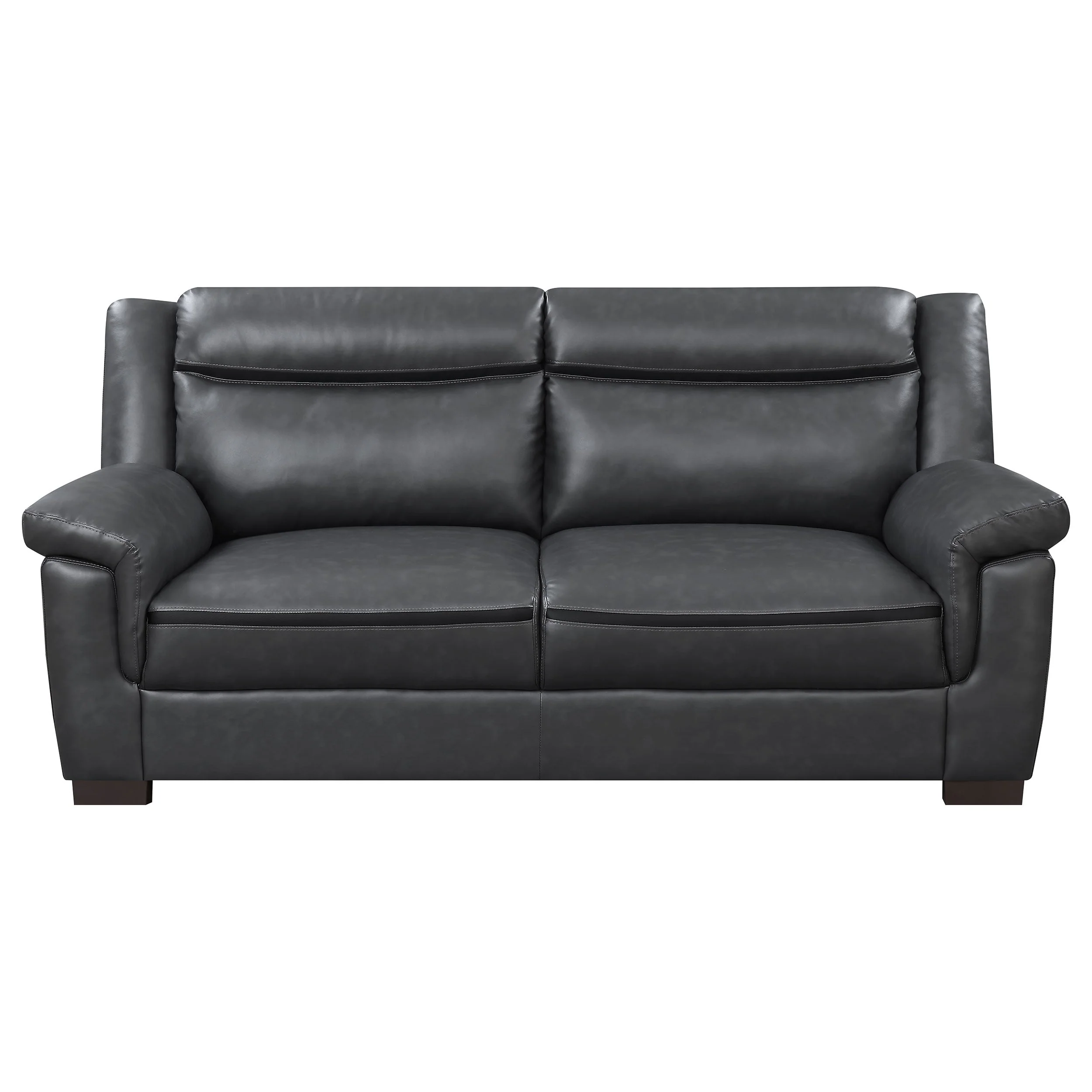 Arabella Upholstered Padded Arm Sofa Set Grey - Image 8
