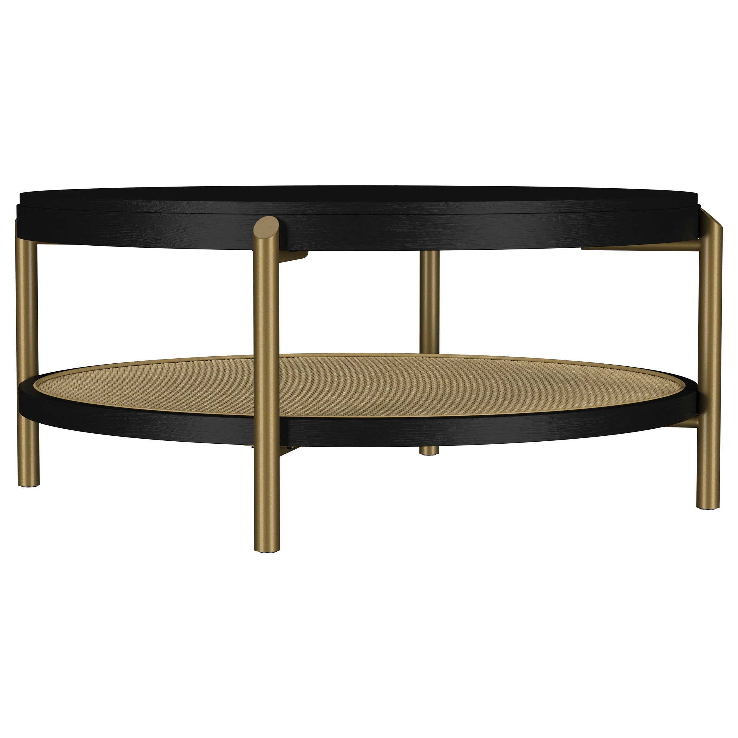 Arini Round Coffee Table With Storage Shelf - Image 4