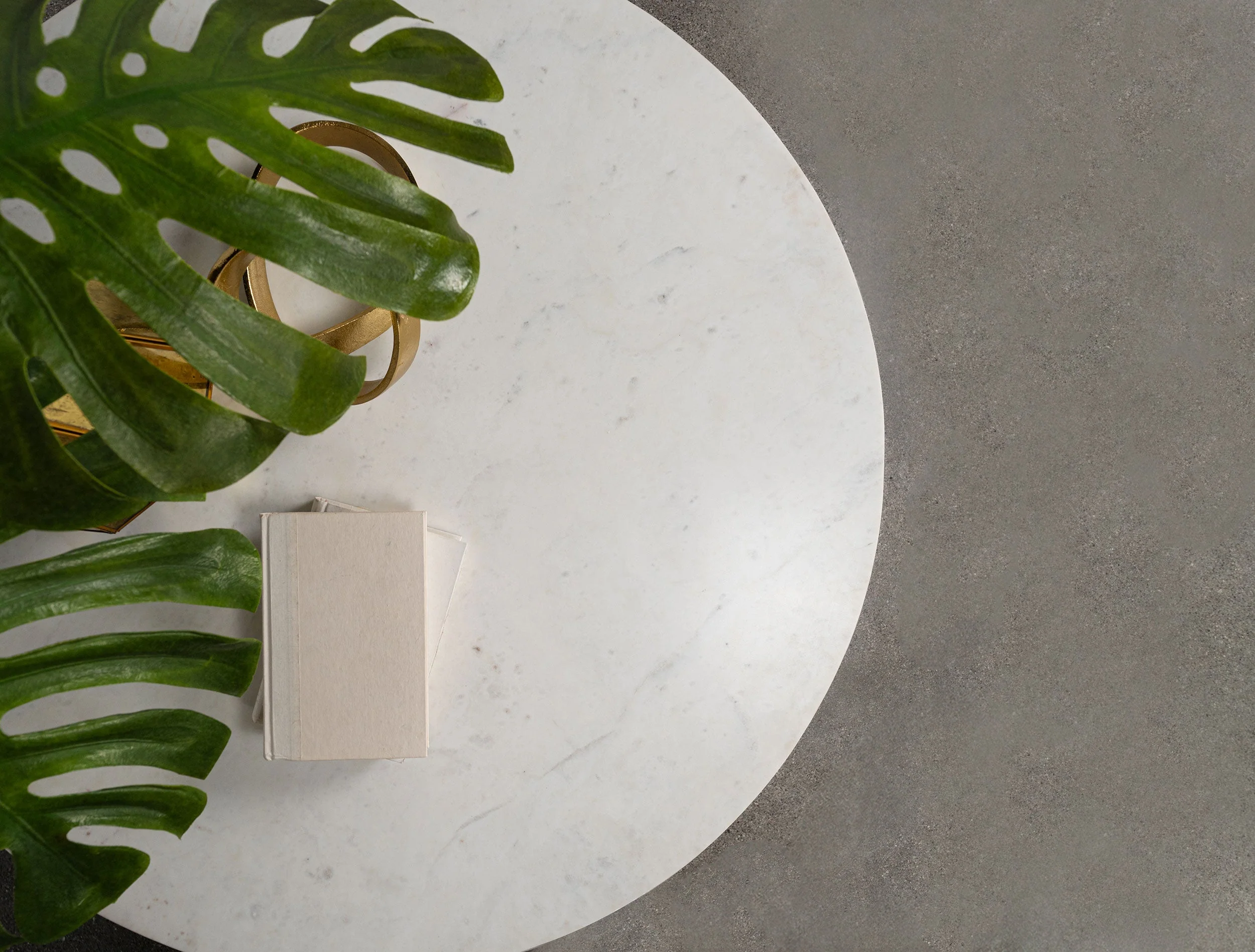 Astoria Round Genuine Marble Side End Table White - Image 5