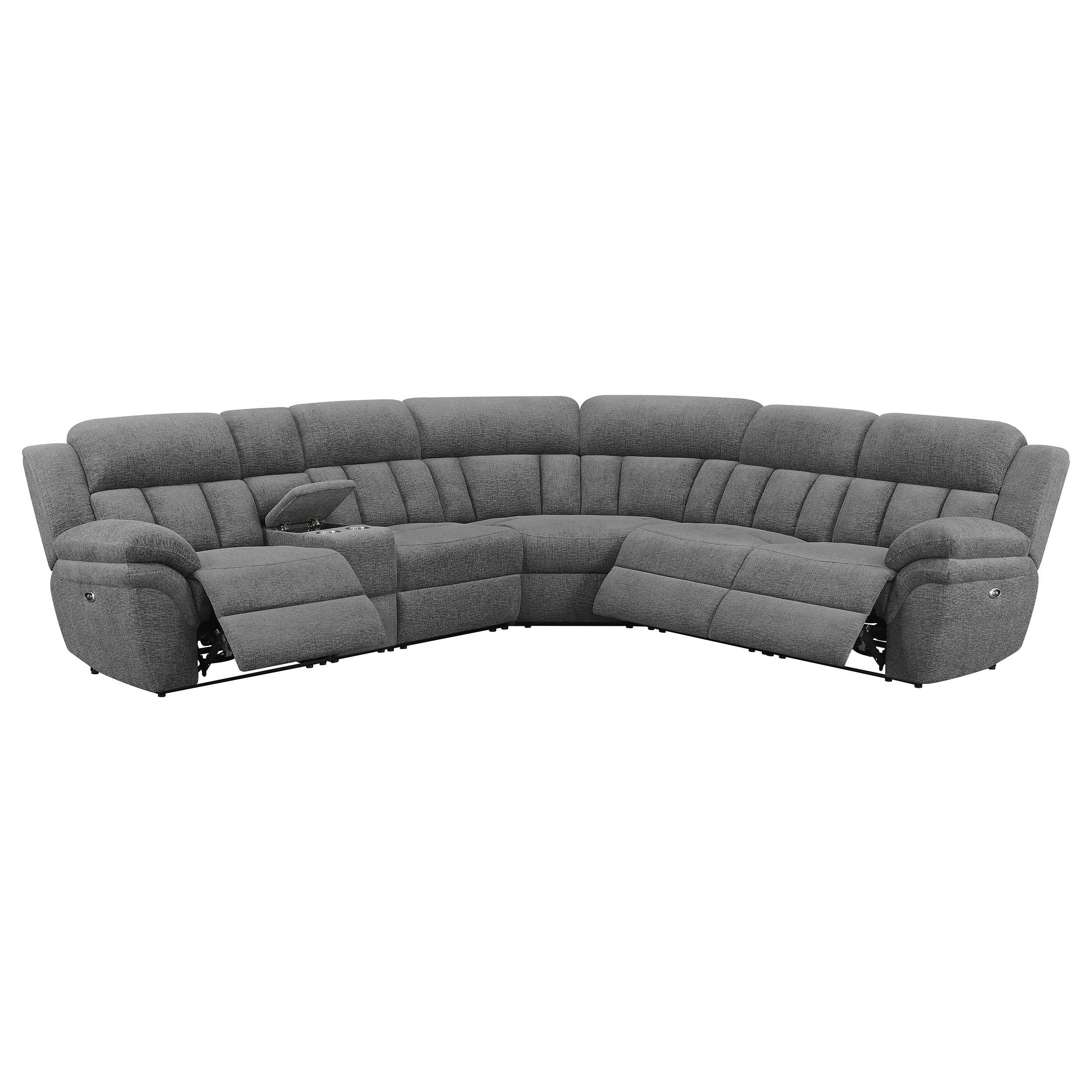 Bahrain 6-piece Modular Power Reclining Sectional Charcoal - Image 4