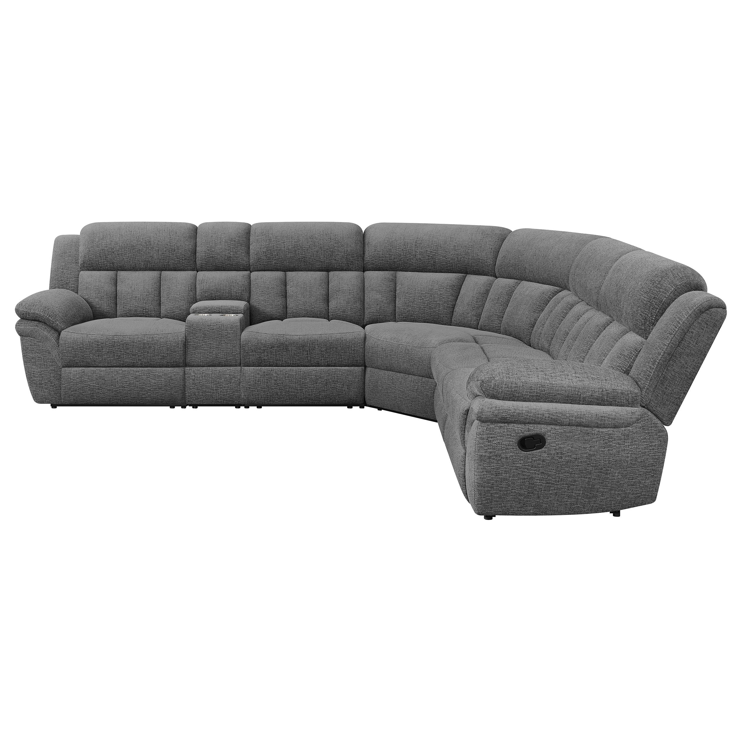 Bahrain 6-piece Modular Reclining Sectional Sofa Charcoal - Image 5