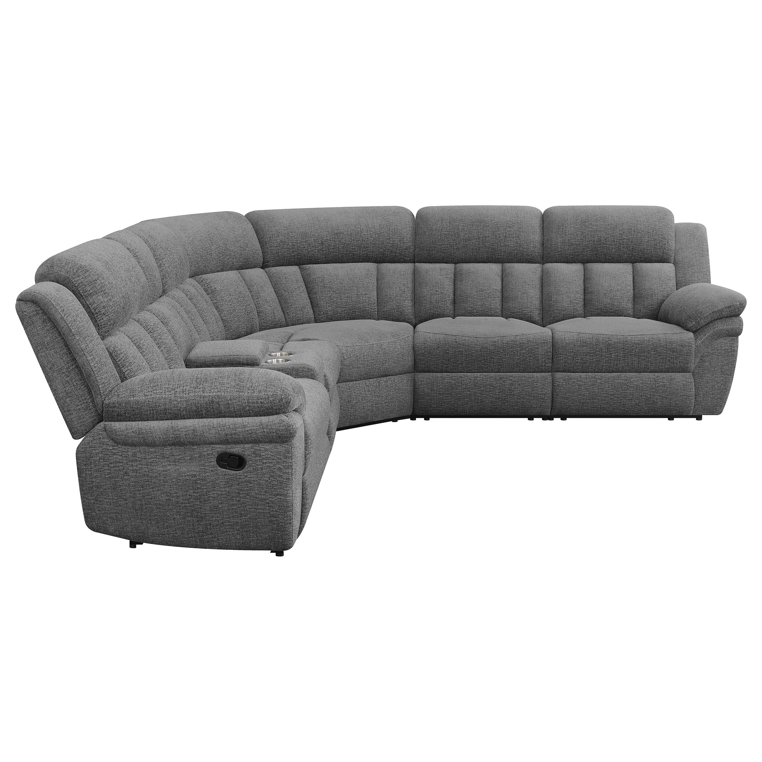 Bahrain 6-piece Modular Reclining Sectional Sofa Charcoal - Image 7