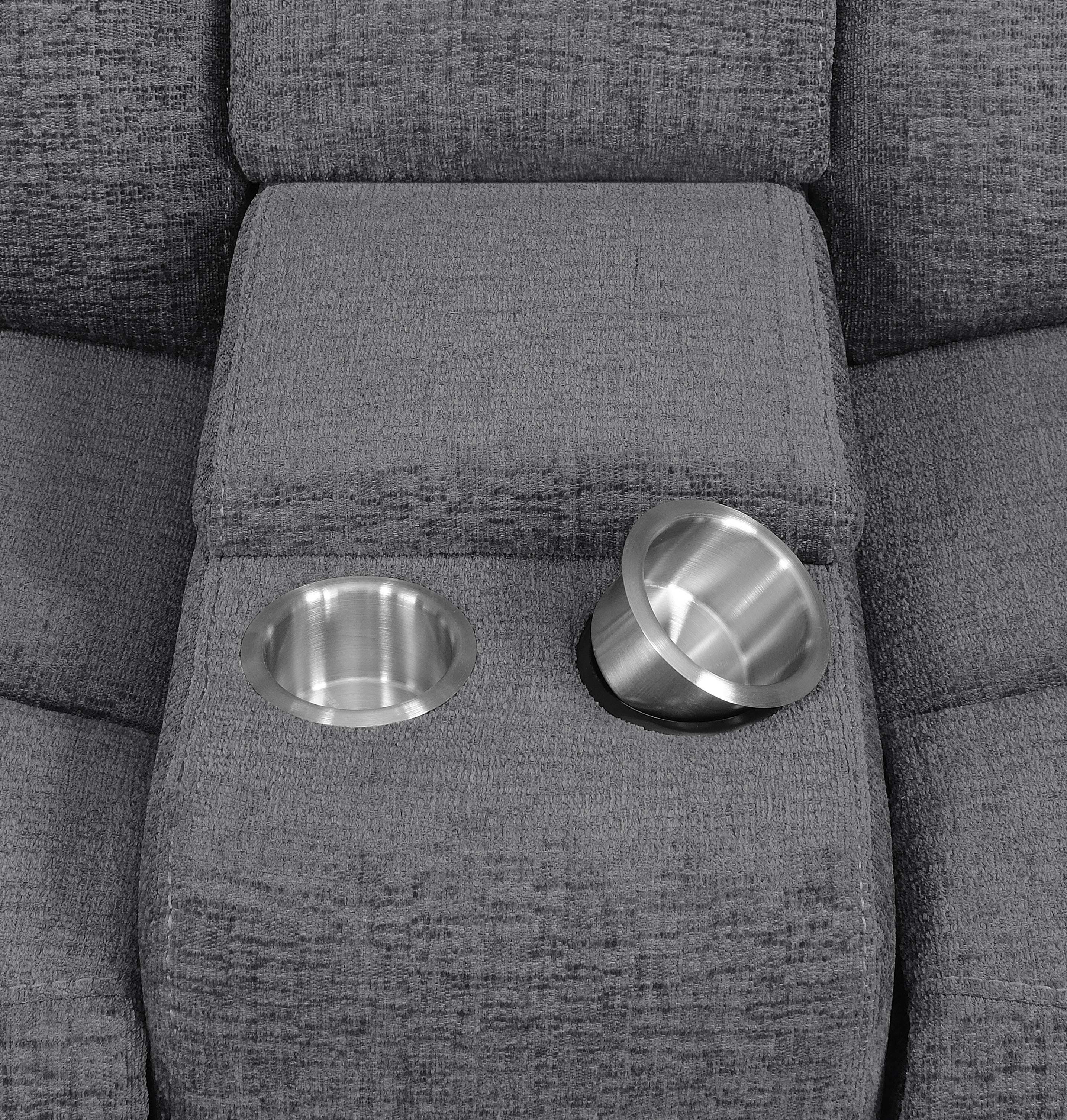 Bahrain 6-piece Modular Reclining Sectional Sofa Charcoal - Image 9