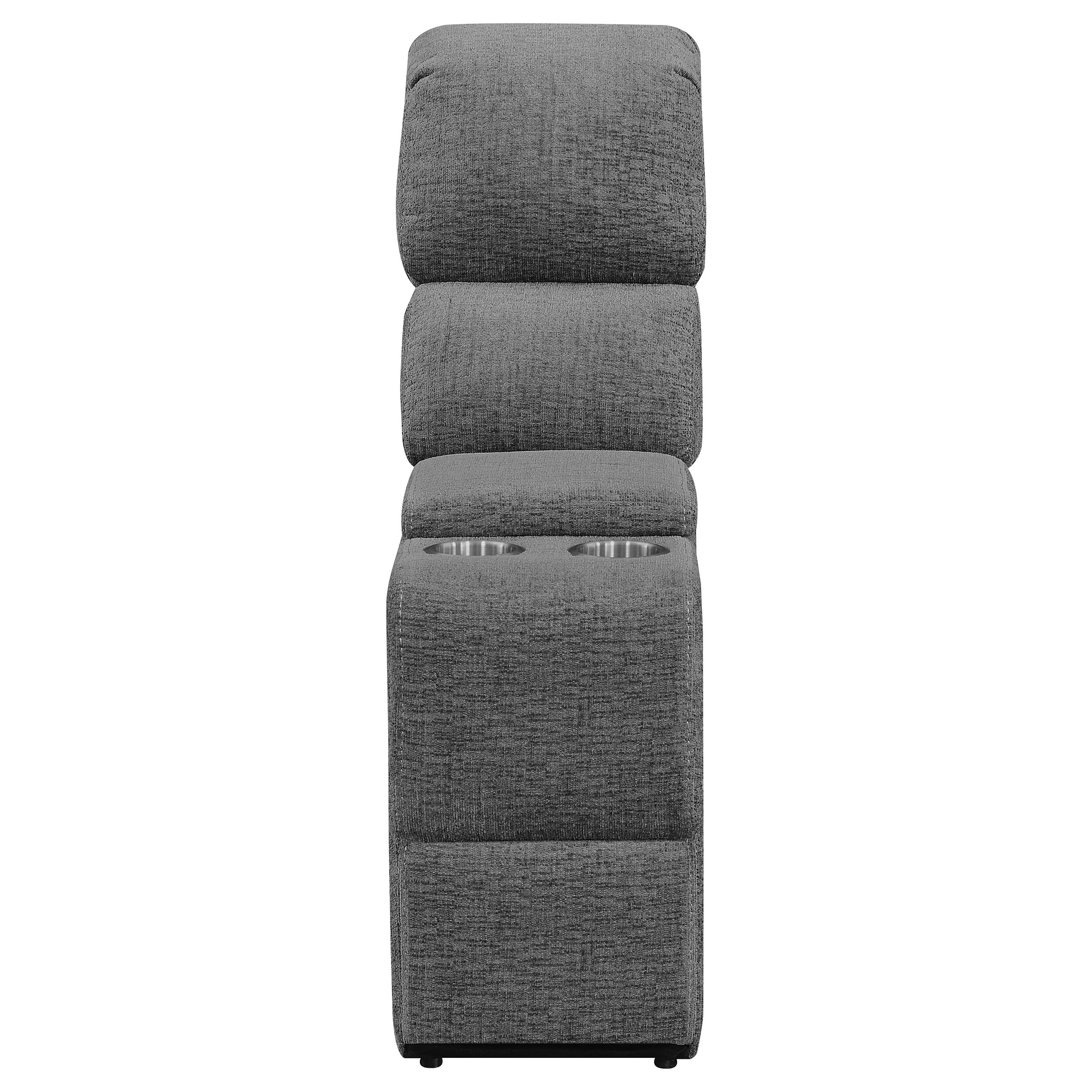 Bahrain Upholstered Motion Loveseat Charcoal - Image 10