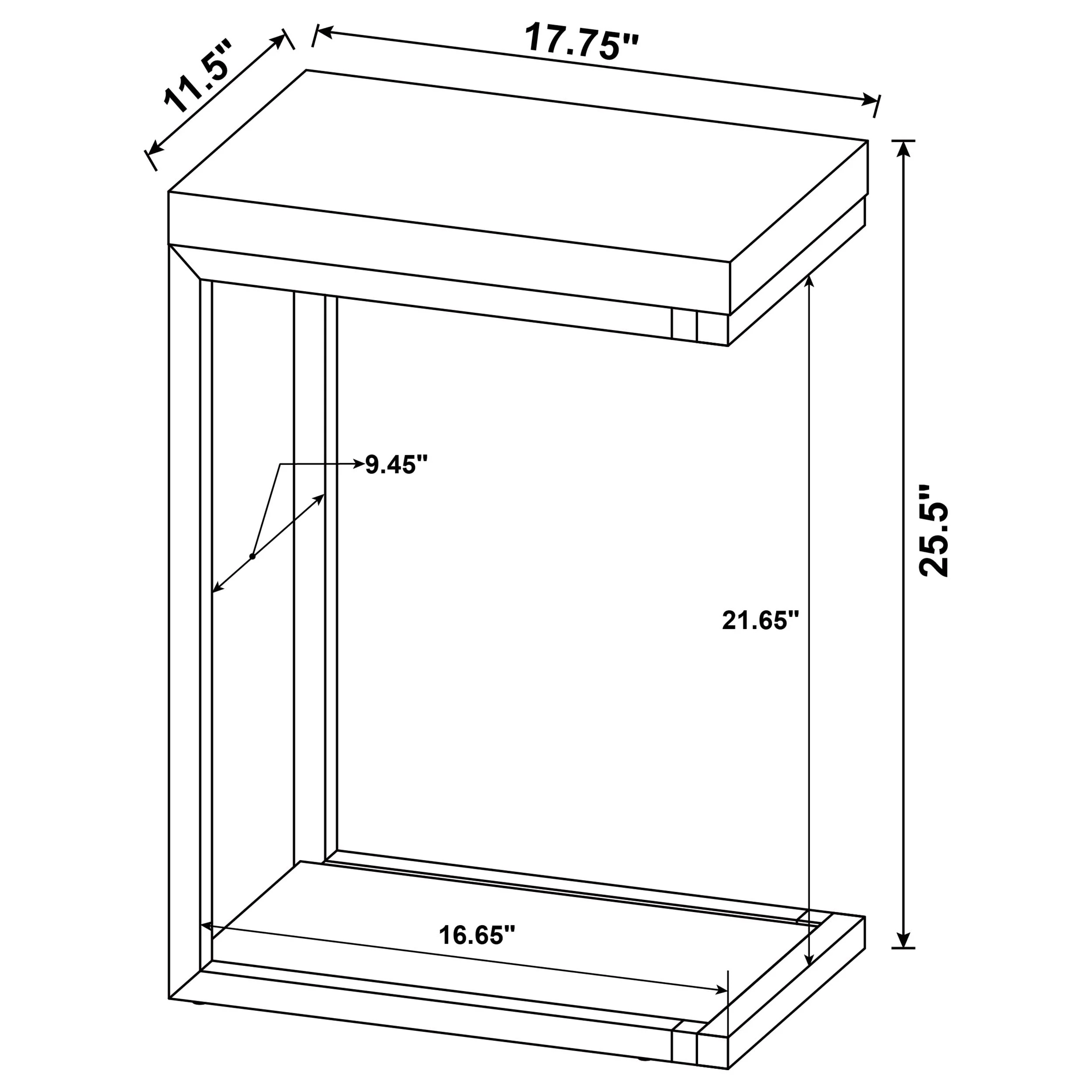 Beck Engineered Wood C-Shape Sofa Side Table - Image 12
