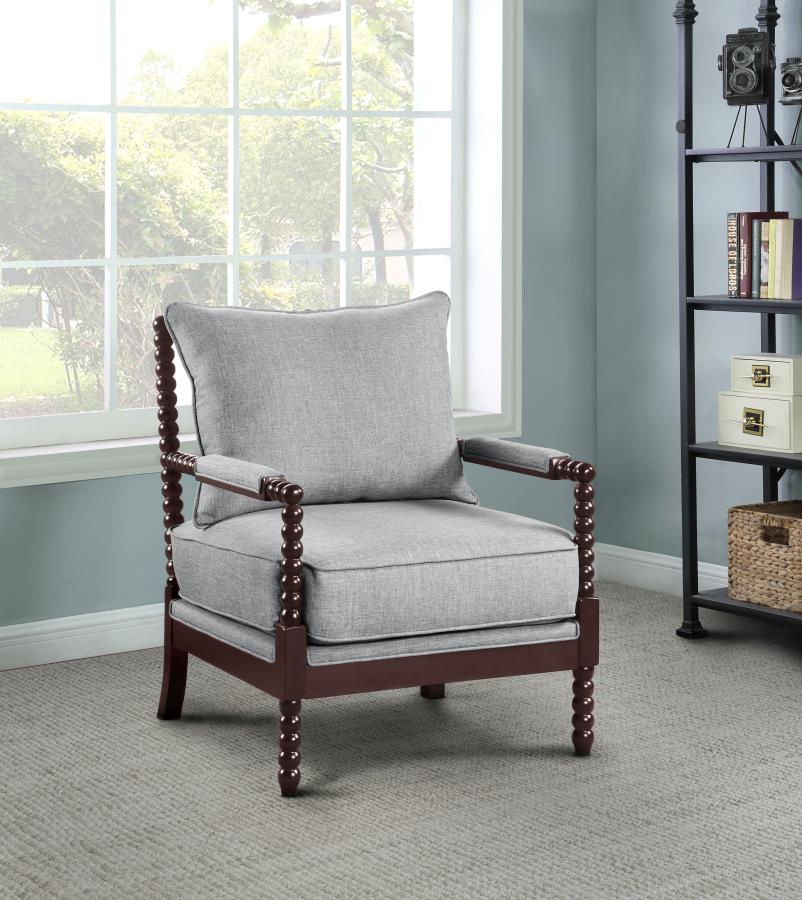 Blanchett Upholstered Bobbin Accent Chair - Image 2