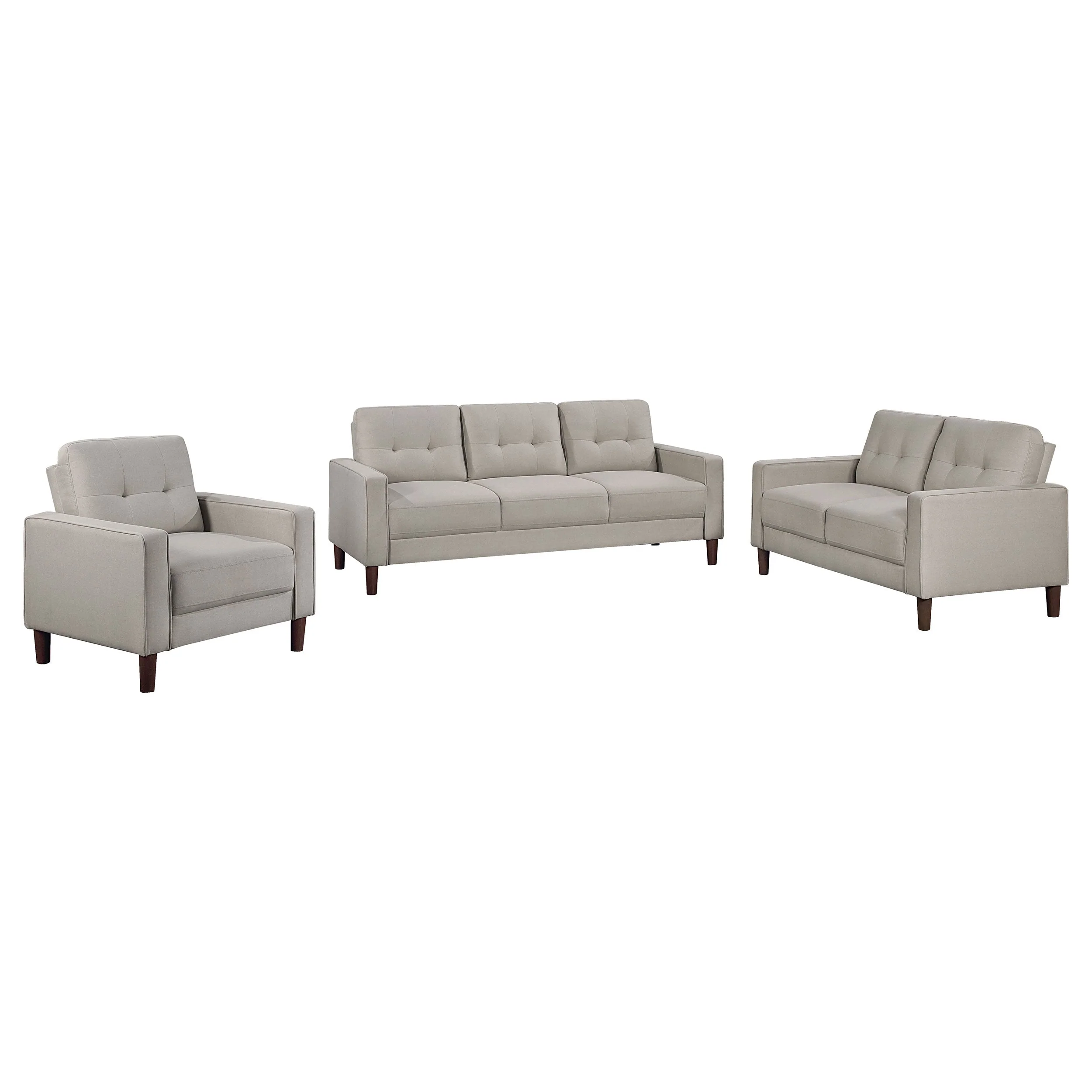 Bowen Upholstered Track Arm Tufted Sofa Set - Image 12