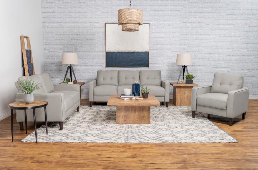 Bowen Upholstered Track Arm Tufted Sofa Set - Image 4