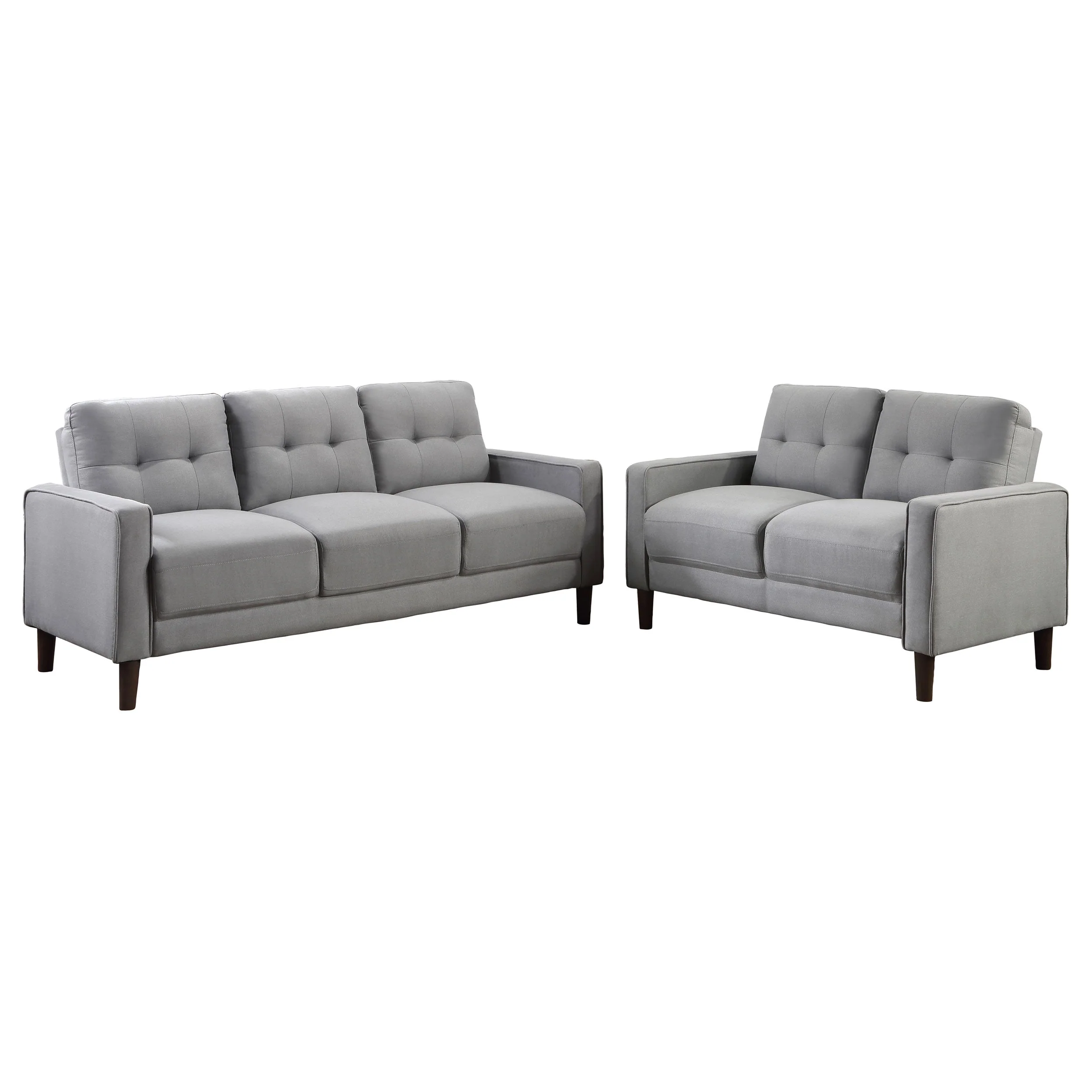 Bowen Upholstered Track Arm Tufted Sofa Set - Image 9