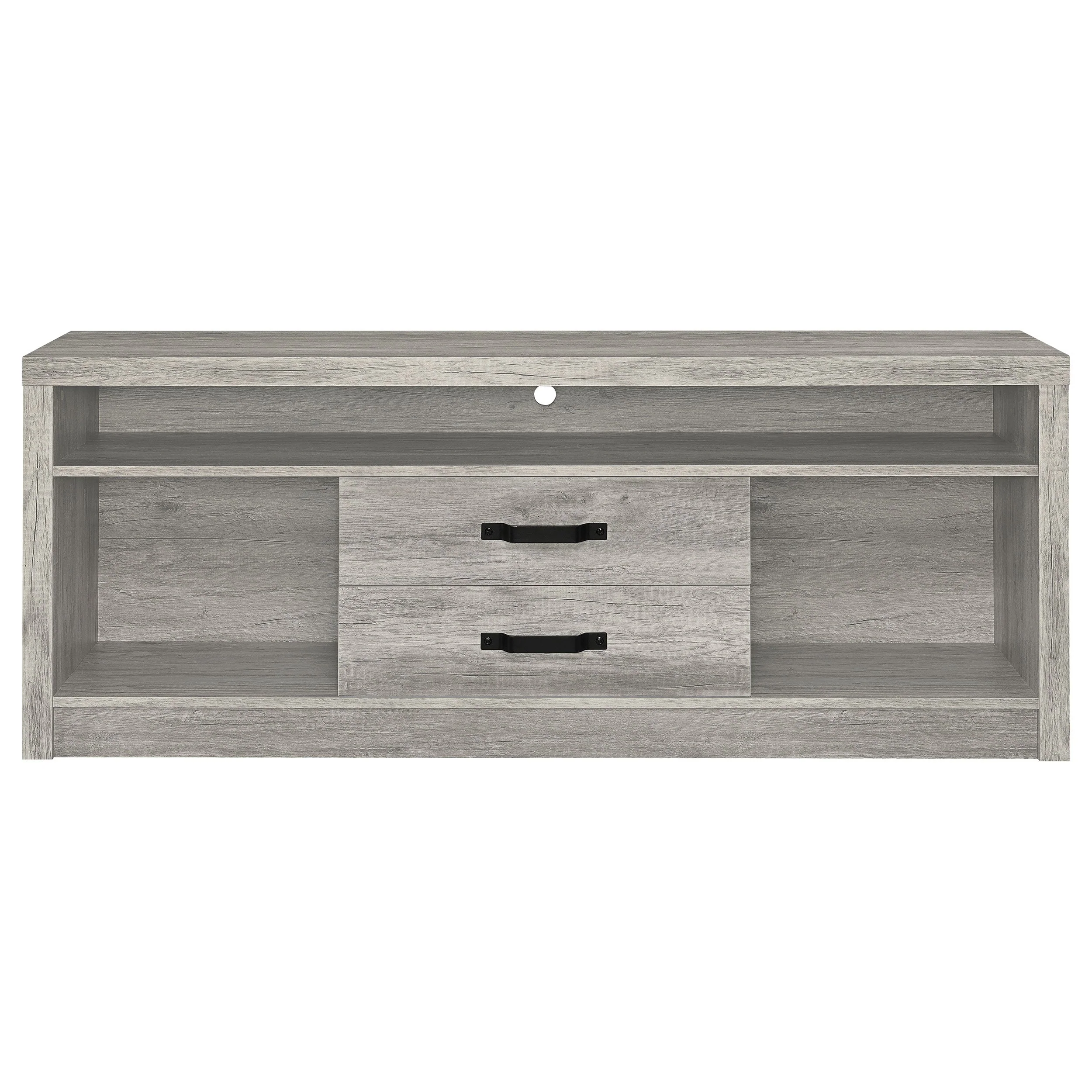 Burke 2-drawer Engineered Wood 59-inch TV Stand Grey Driftwood - Image 5