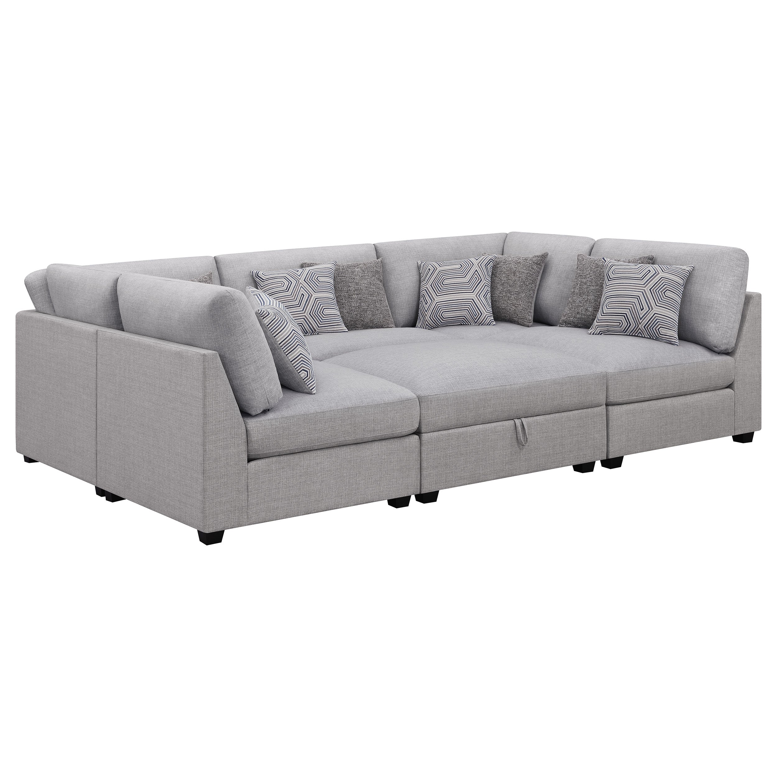 Cambria Upholstered Modular Sectional Sofa Grey - Image 15