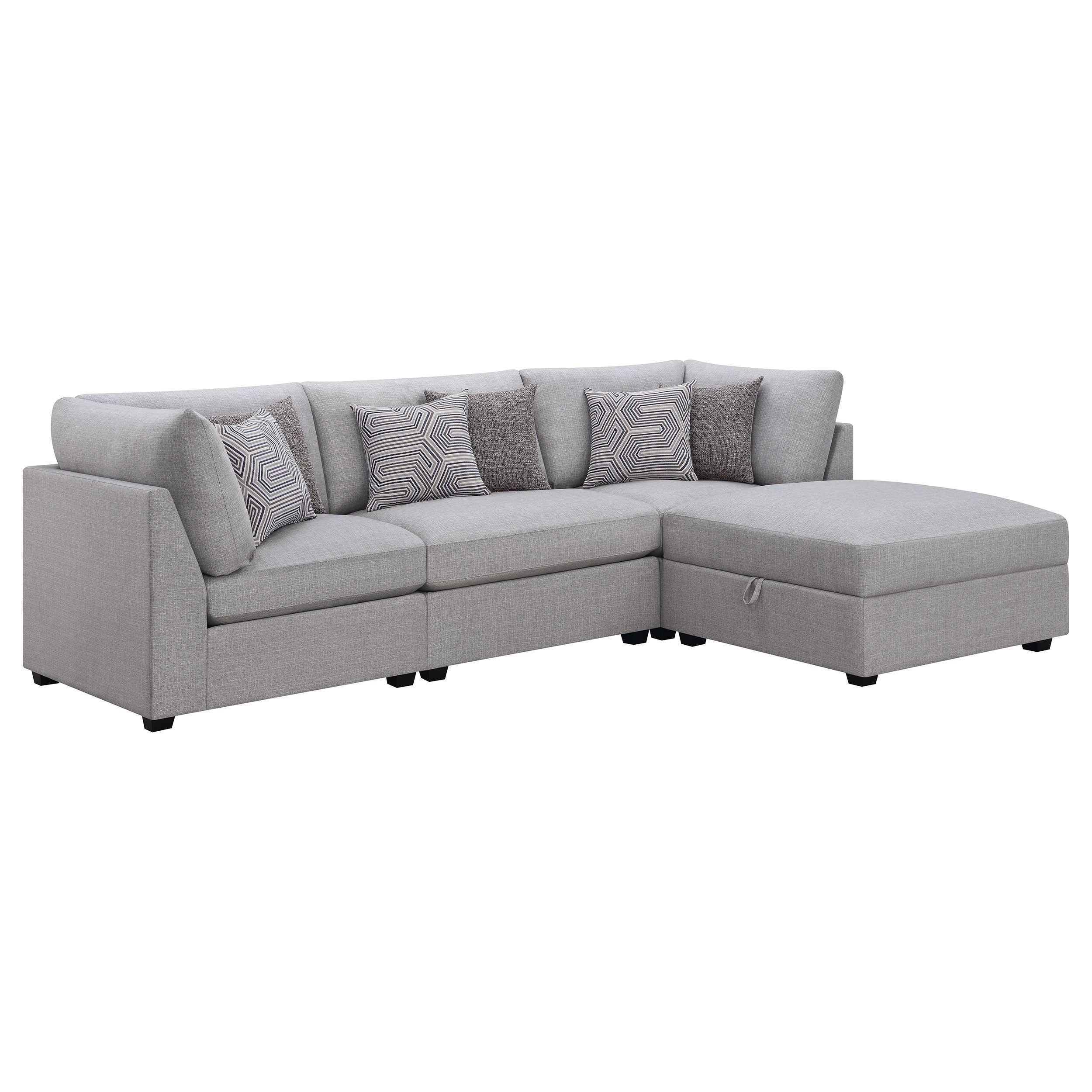 Cambria Upholstered Modular Sectional Sofa Grey - Image 16