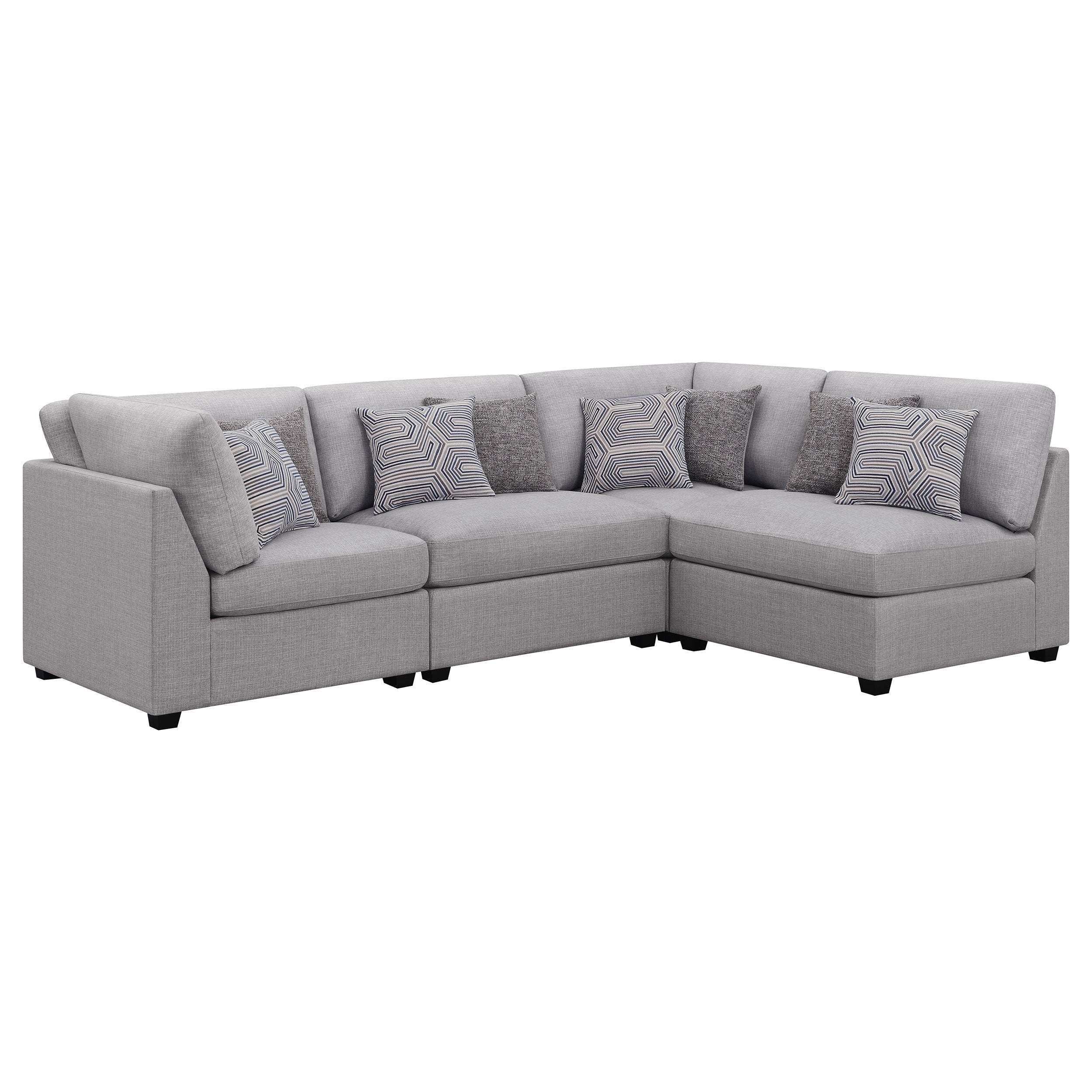 Cambria Upholstered Modular Sectional Sofa Grey - Image 17