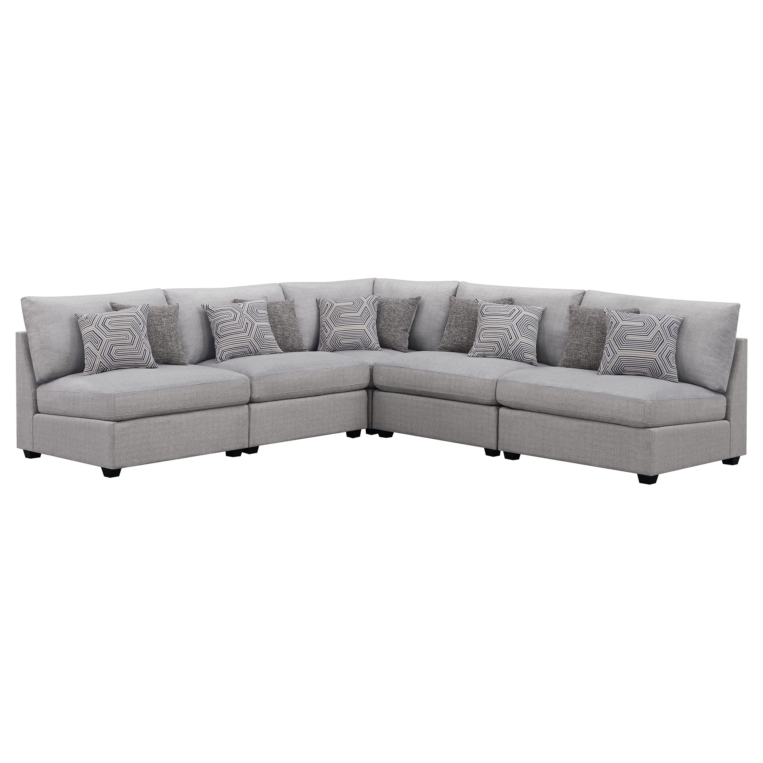 Cambria Upholstered Modular Sectional Sofa Grey - Image 18
