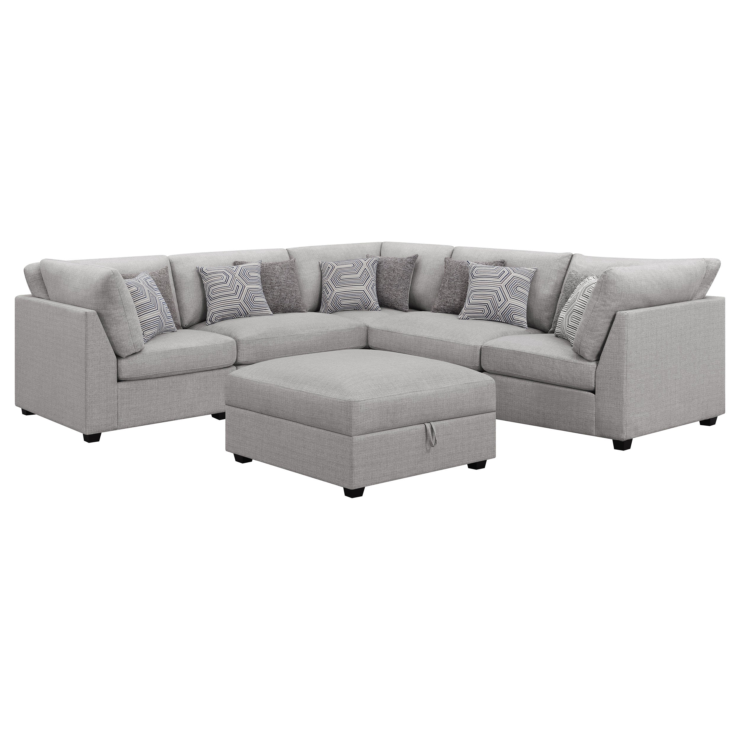 Cambria Upholstered Modular Sectional Sofa Grey - Image 20