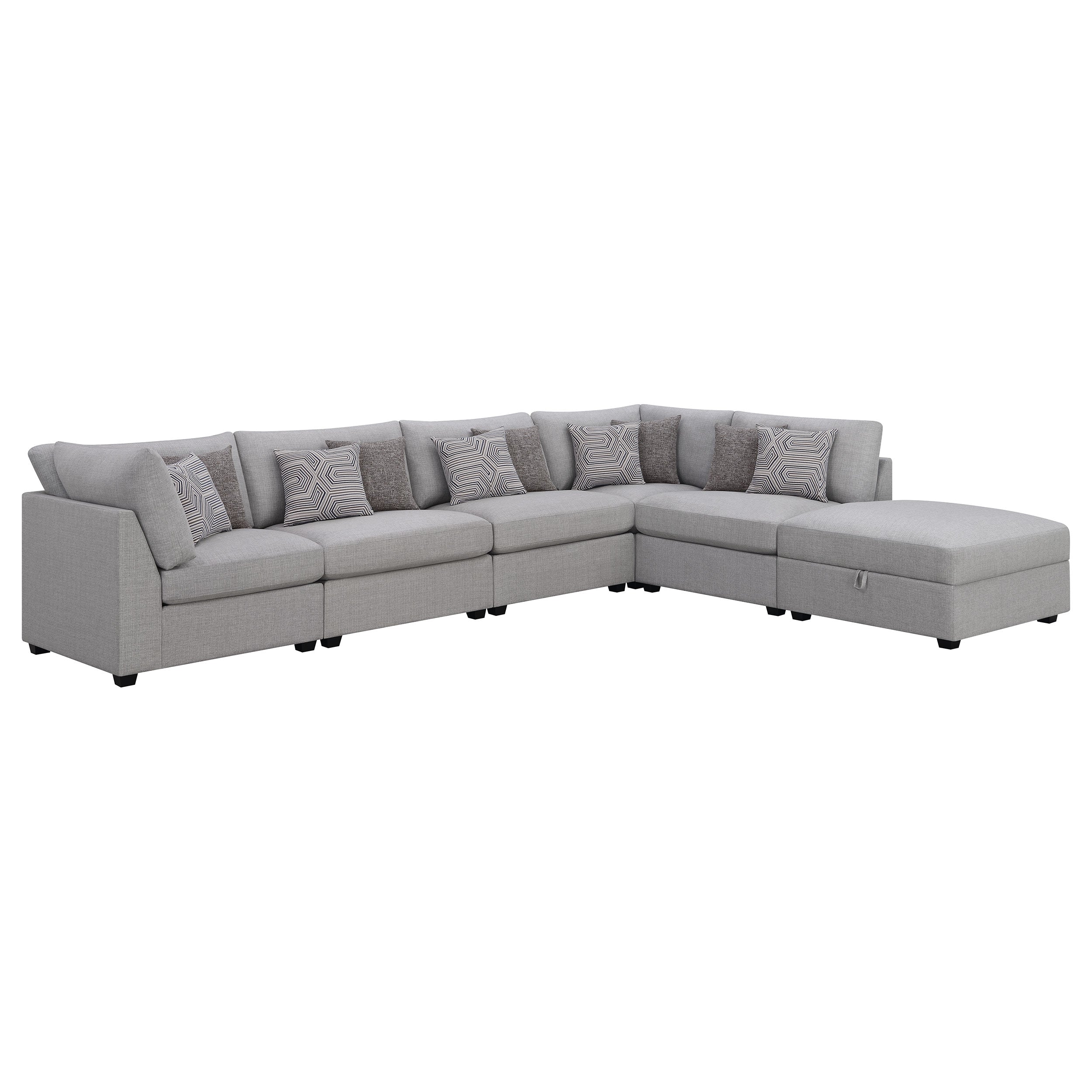 Cambria Upholstered Modular Sectional Sofa Grey - Image 21