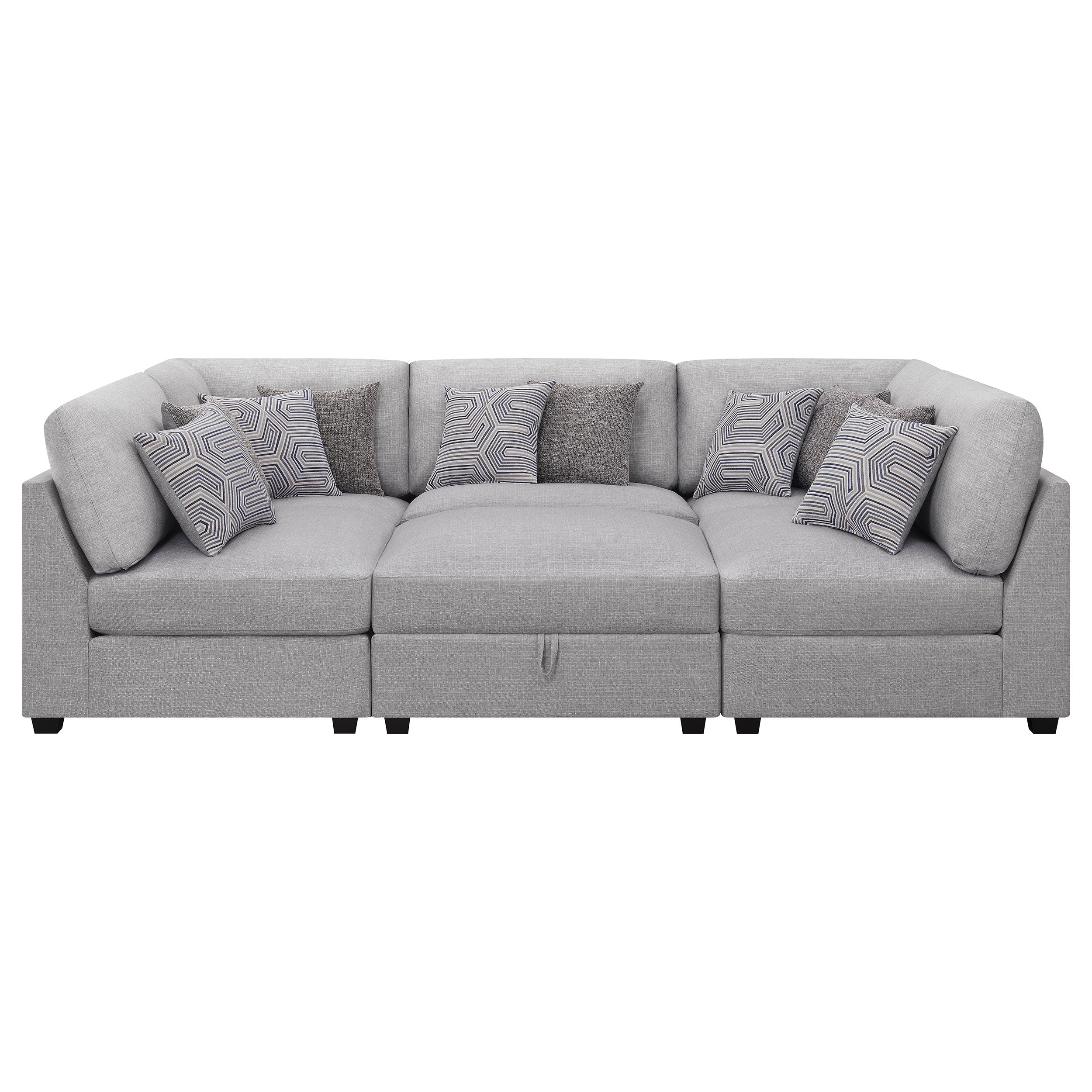Cambria Upholstered Modular Sectional Sofa Grey - Image 22