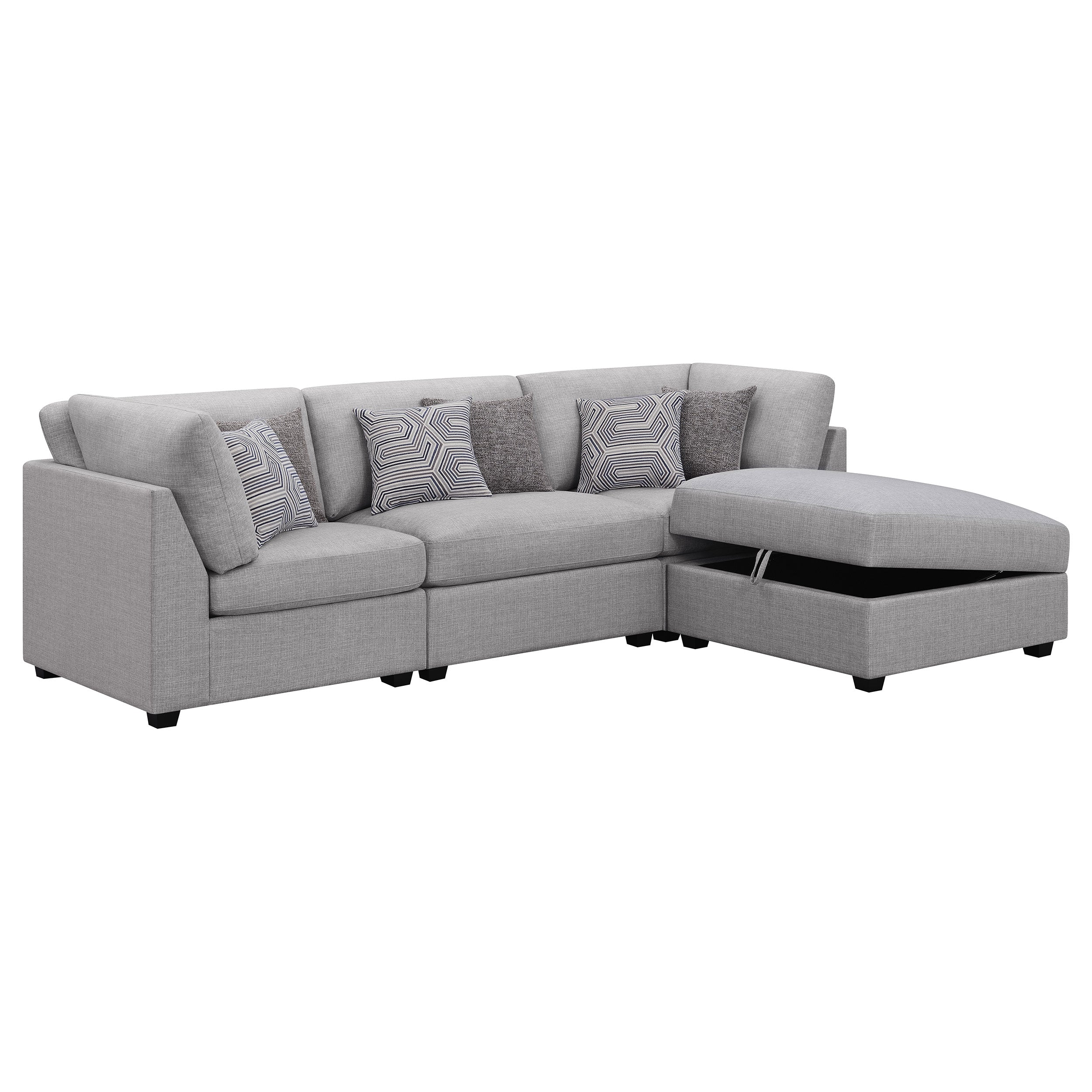 Cambria Upholstered Modular Sectional Sofa Grey - Image 23