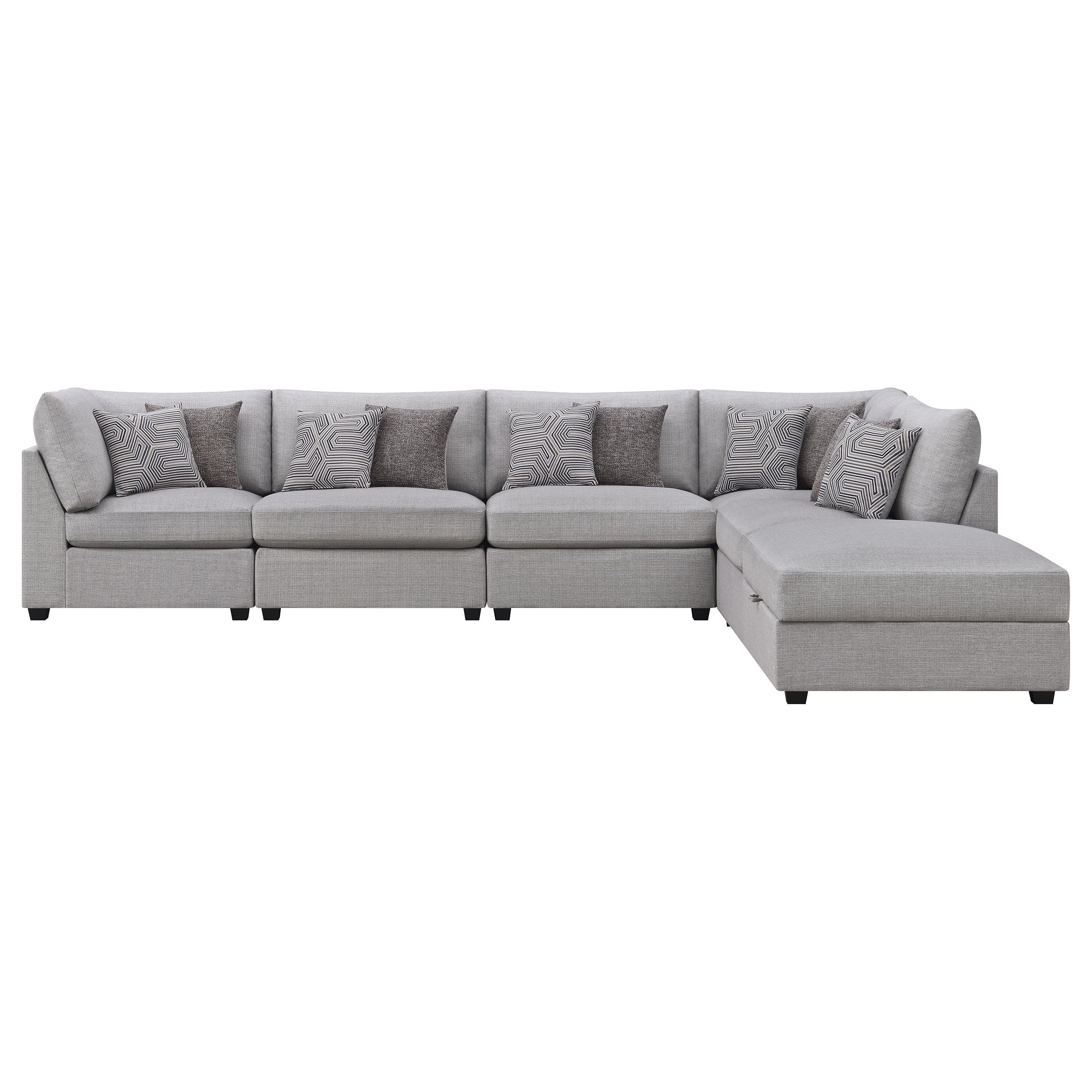 Cambria Upholstered Modular Sectional Sofa Grey - Image 28