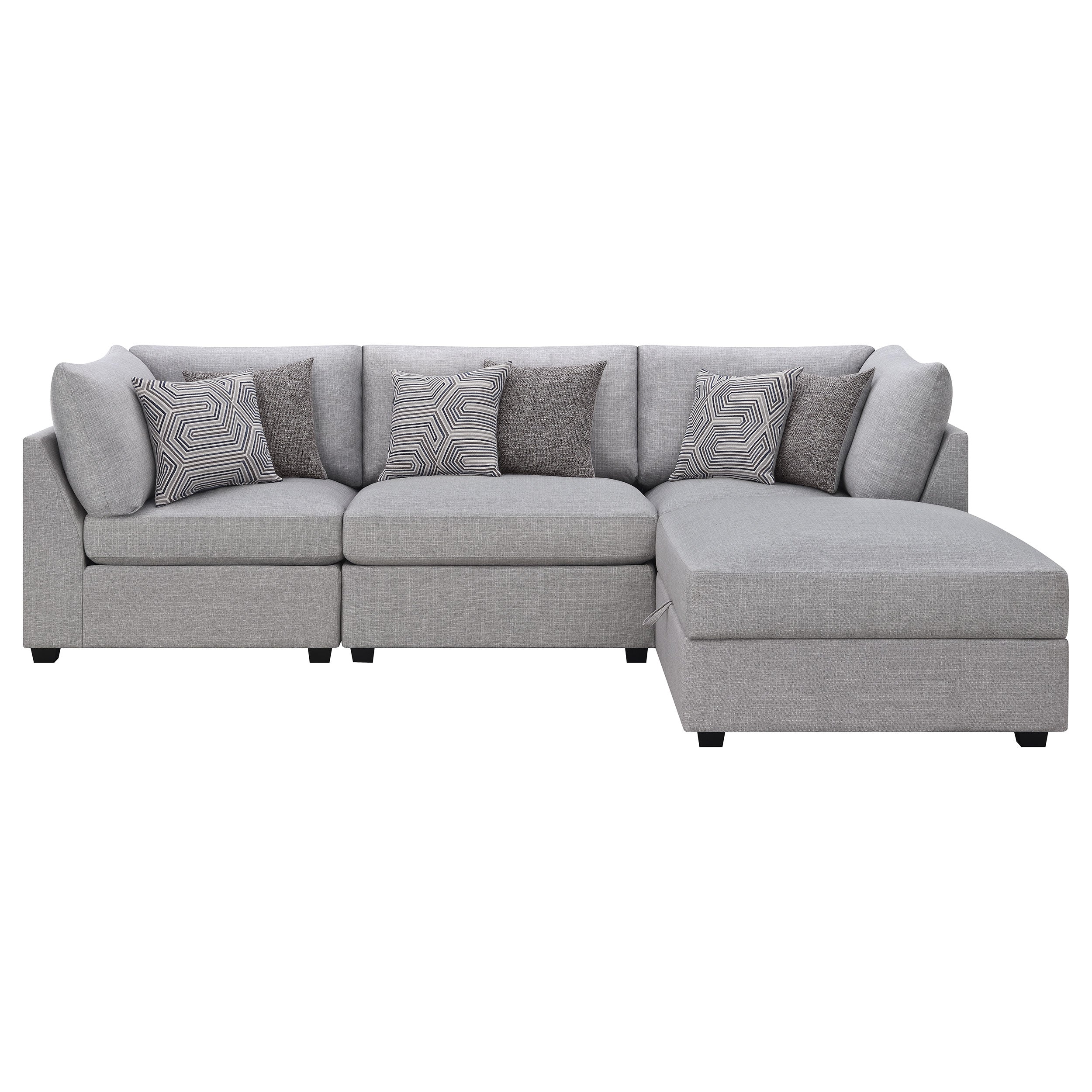 Cambria Upholstered Modular Sectional Sofa Grey - Image 30