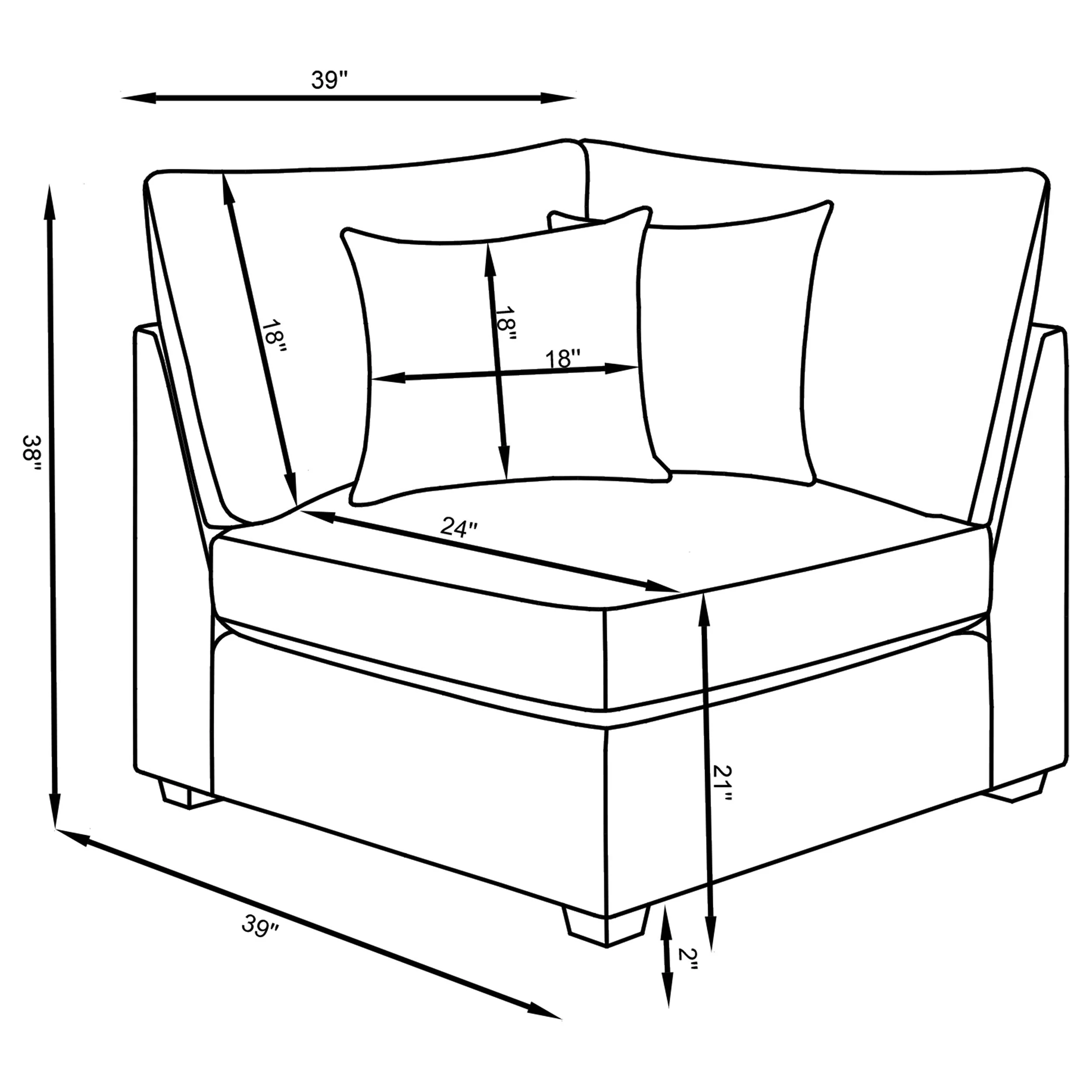 Cambria Upholstered Modular Sectional Sofa Grey - Image 74