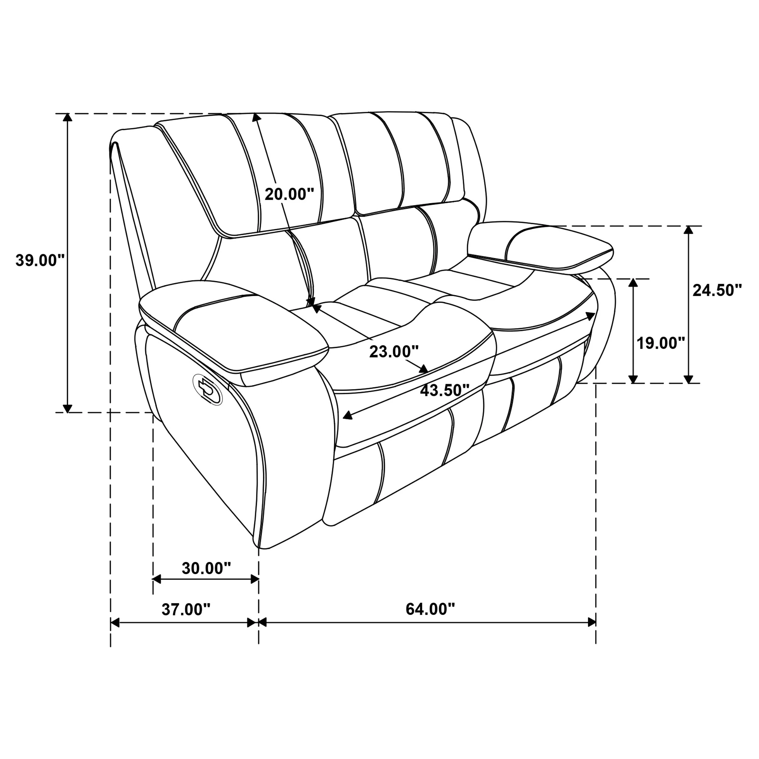 Camila Upholstered Motion Reclining Loveseat - Image 21