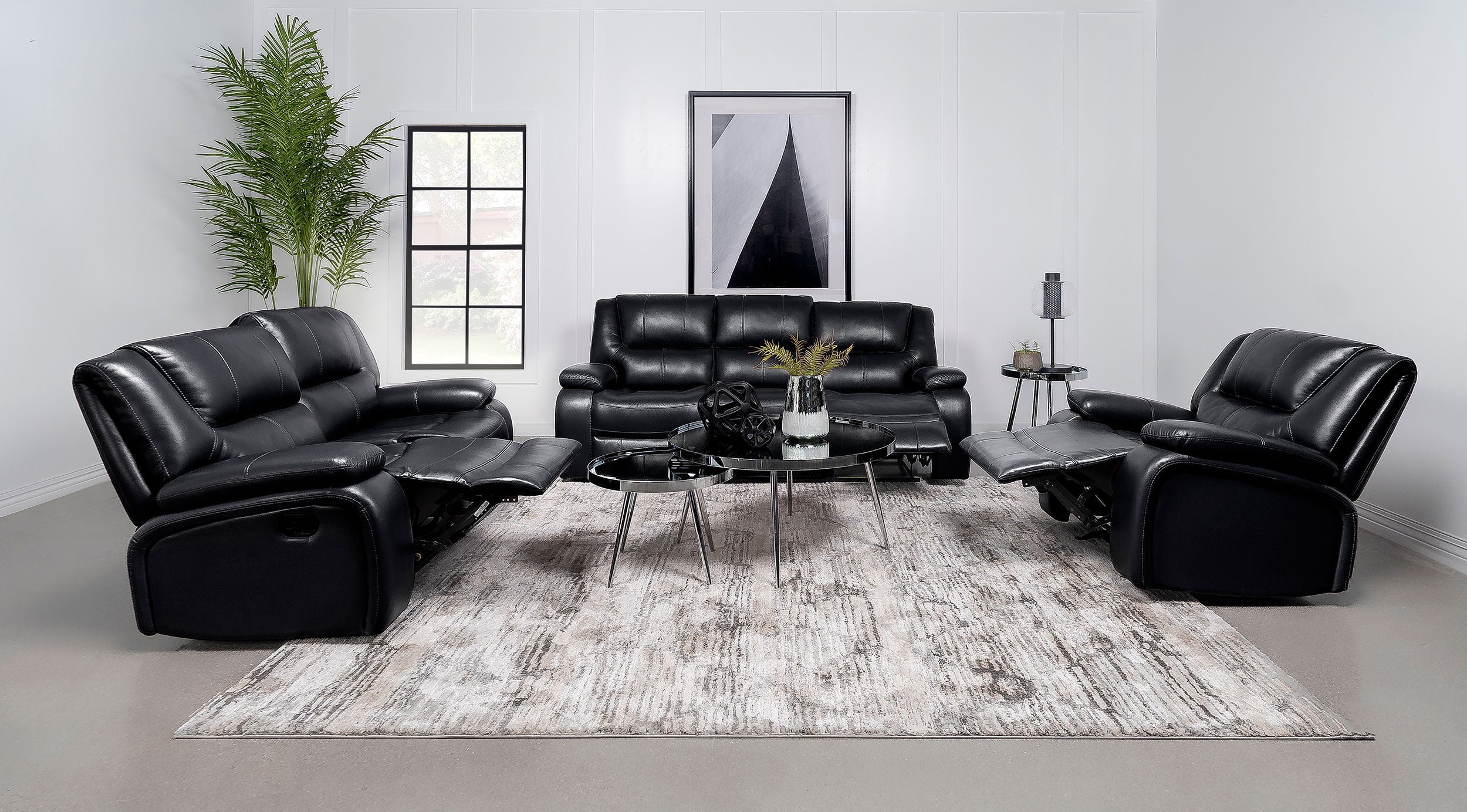 Camila Upholstered Reclining Sofa Set - Image 12