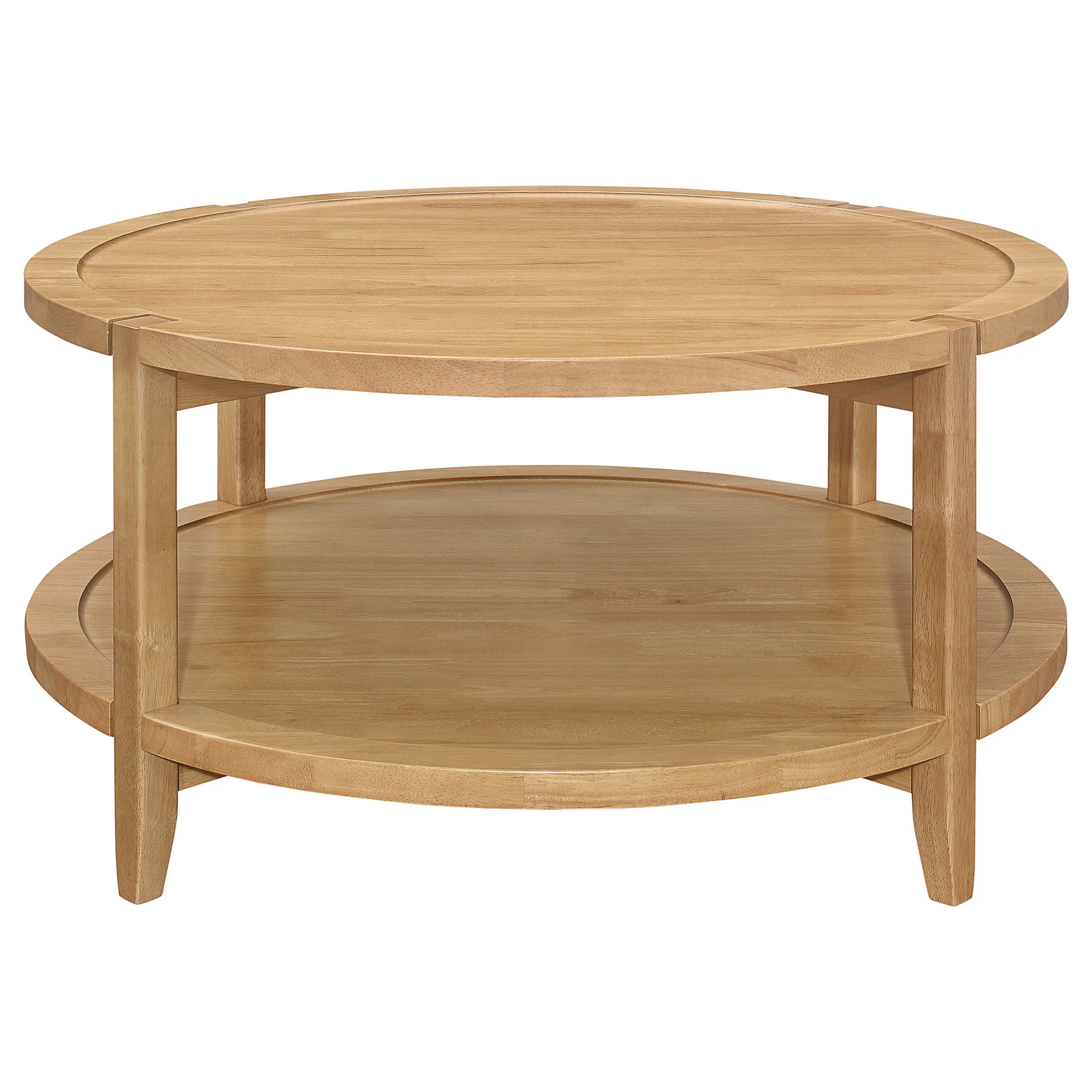 Camillo Round Coffee and End Table Set Maple - Image 19