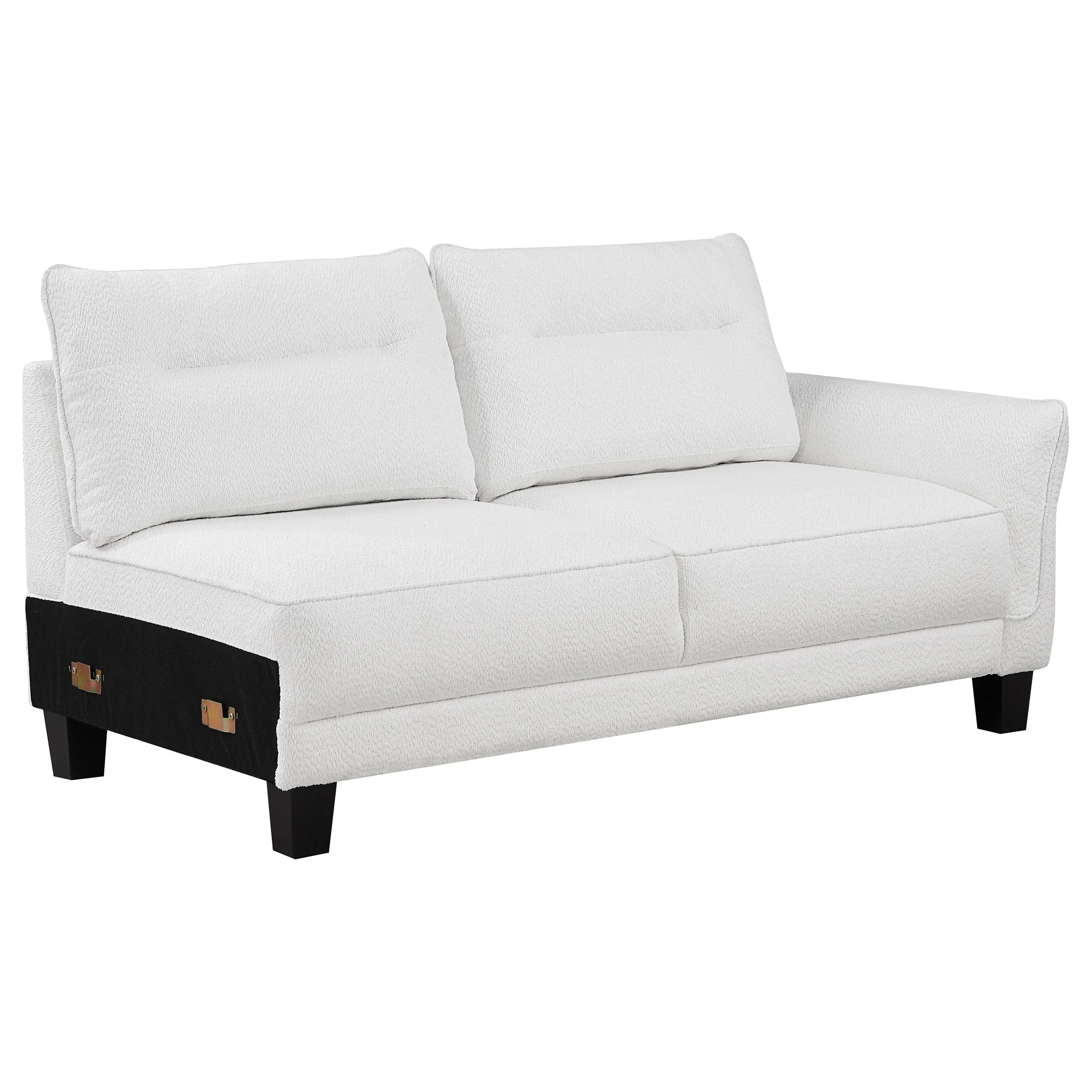 Caspian Upholstered Curved Arm Chaise Sectional Sofa - Image 10
