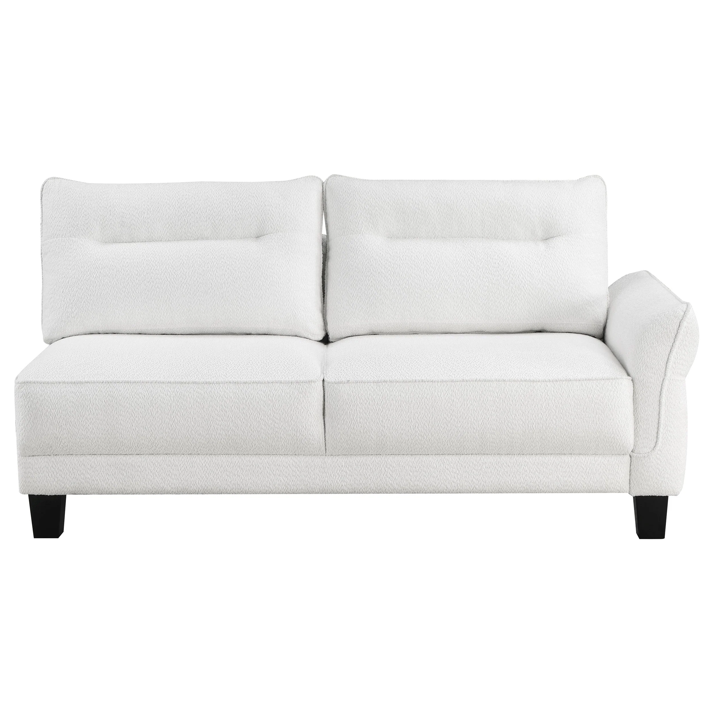 Caspian Upholstered Curved Arm Chaise Sectional Sofa - Image 16