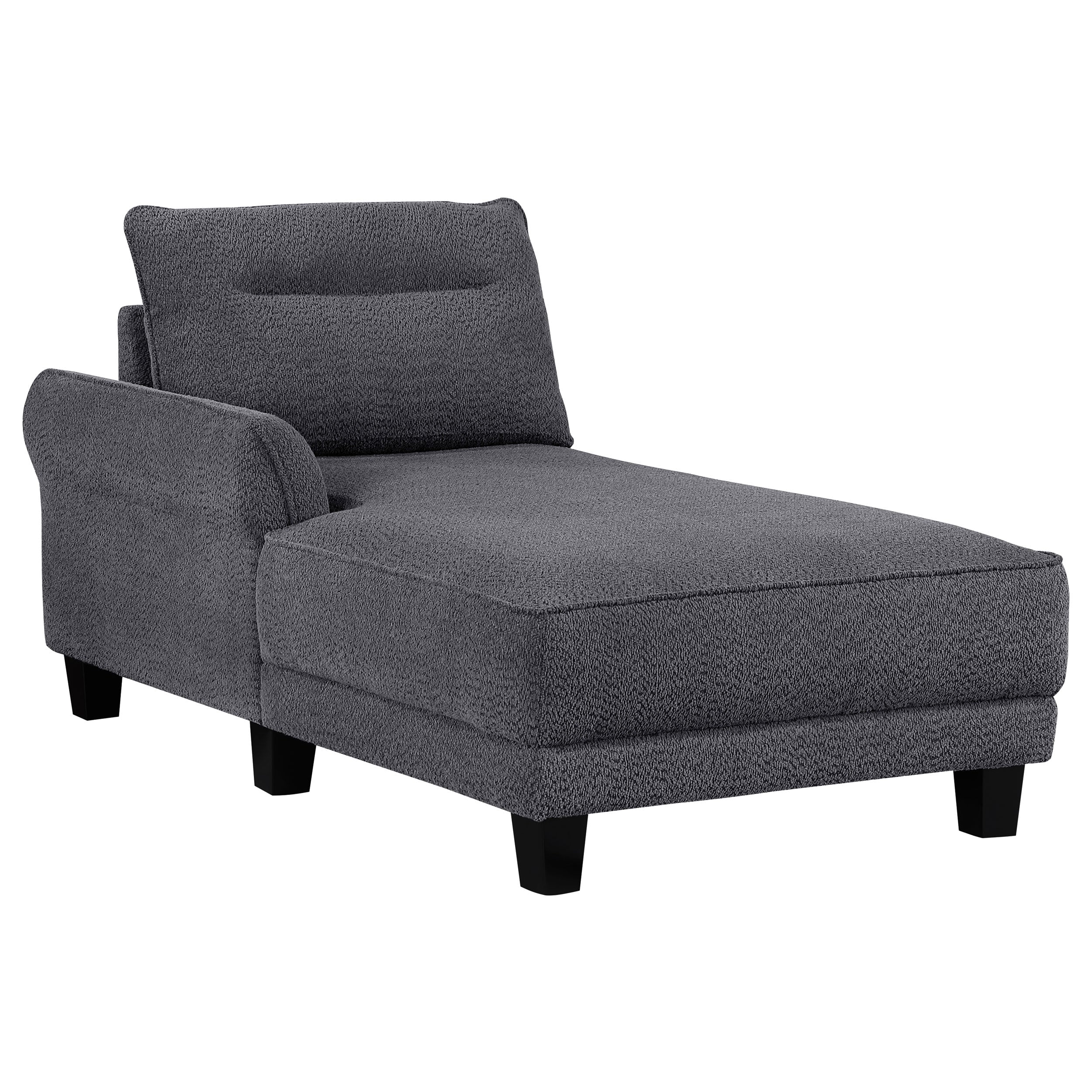 Caspian Upholstered Curved Arm Chaise Sectional Sofa - Image 7