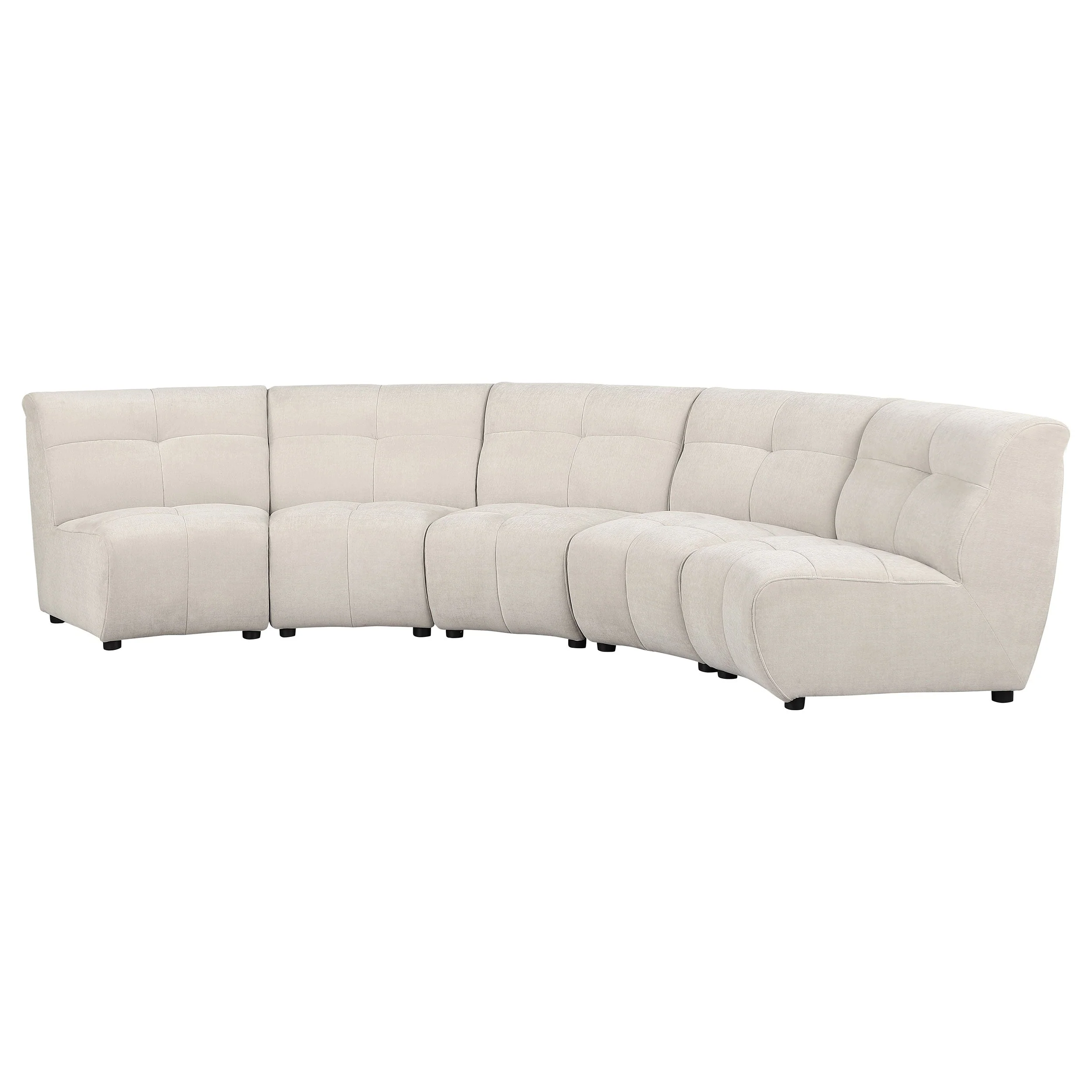 Charlotte Upholstered Modular Sectional Sofa Ivory - Image 10