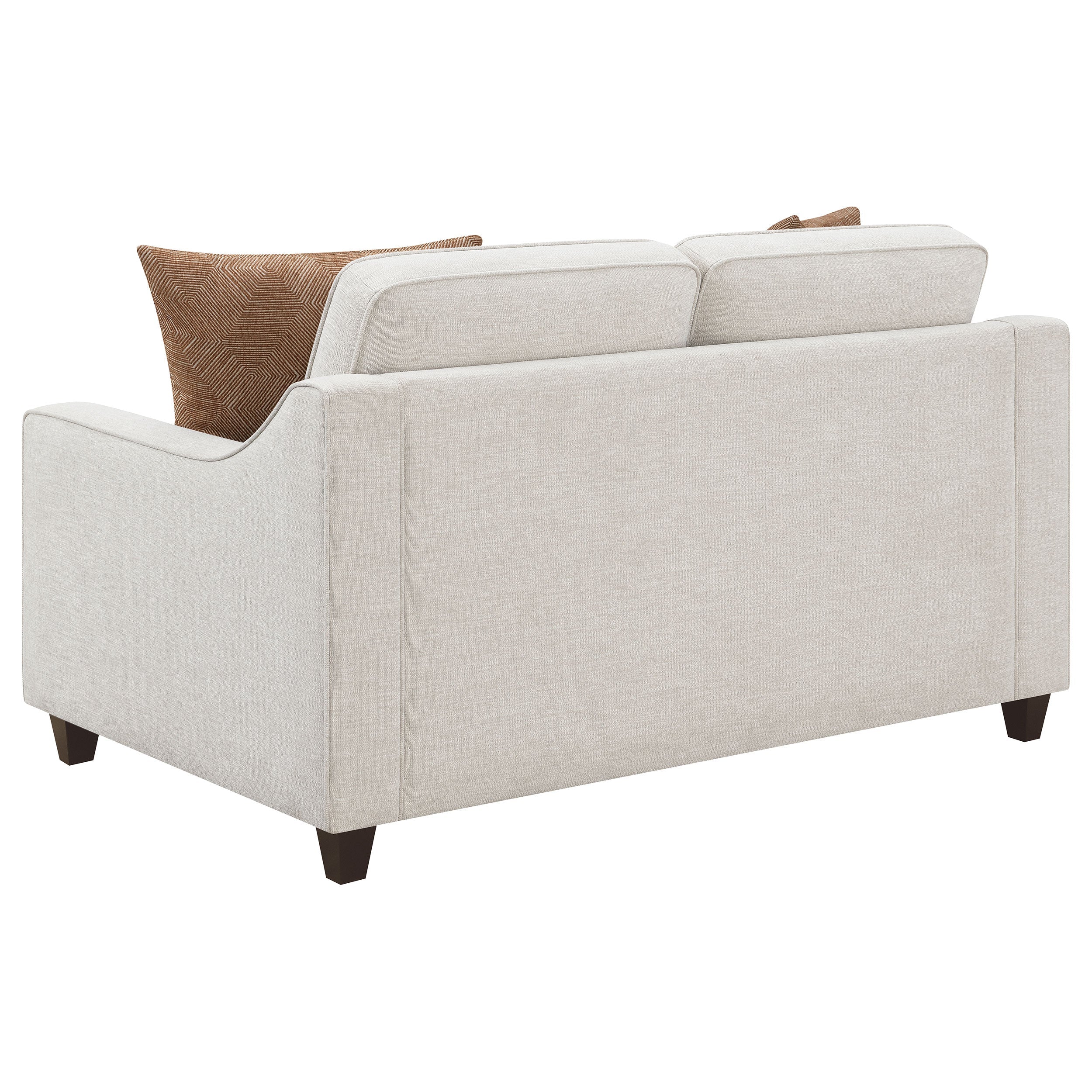 Christine Upholstered Sloped Arm Loveseat Beige - Image 7