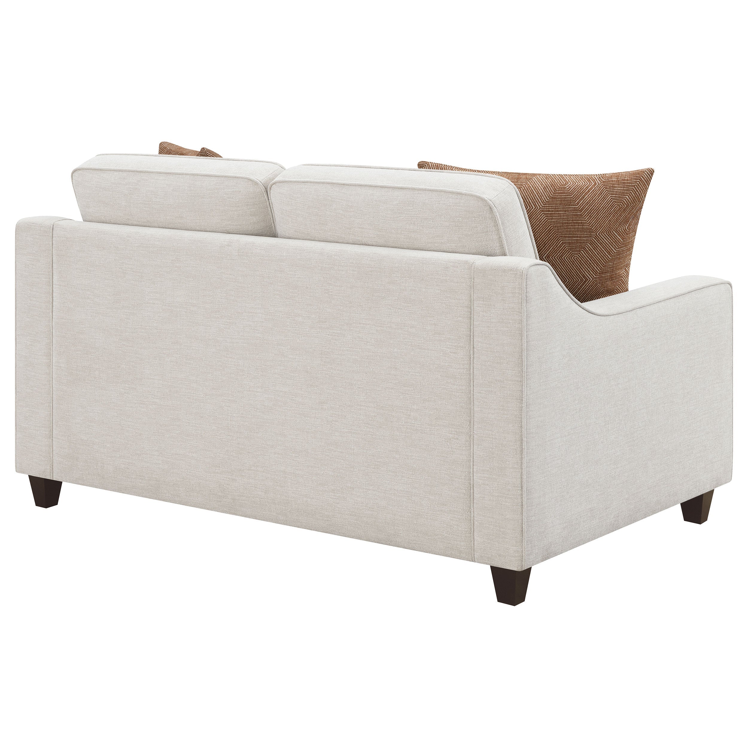 Christine Upholstered Sloped Arm Loveseat Beige - Image 8