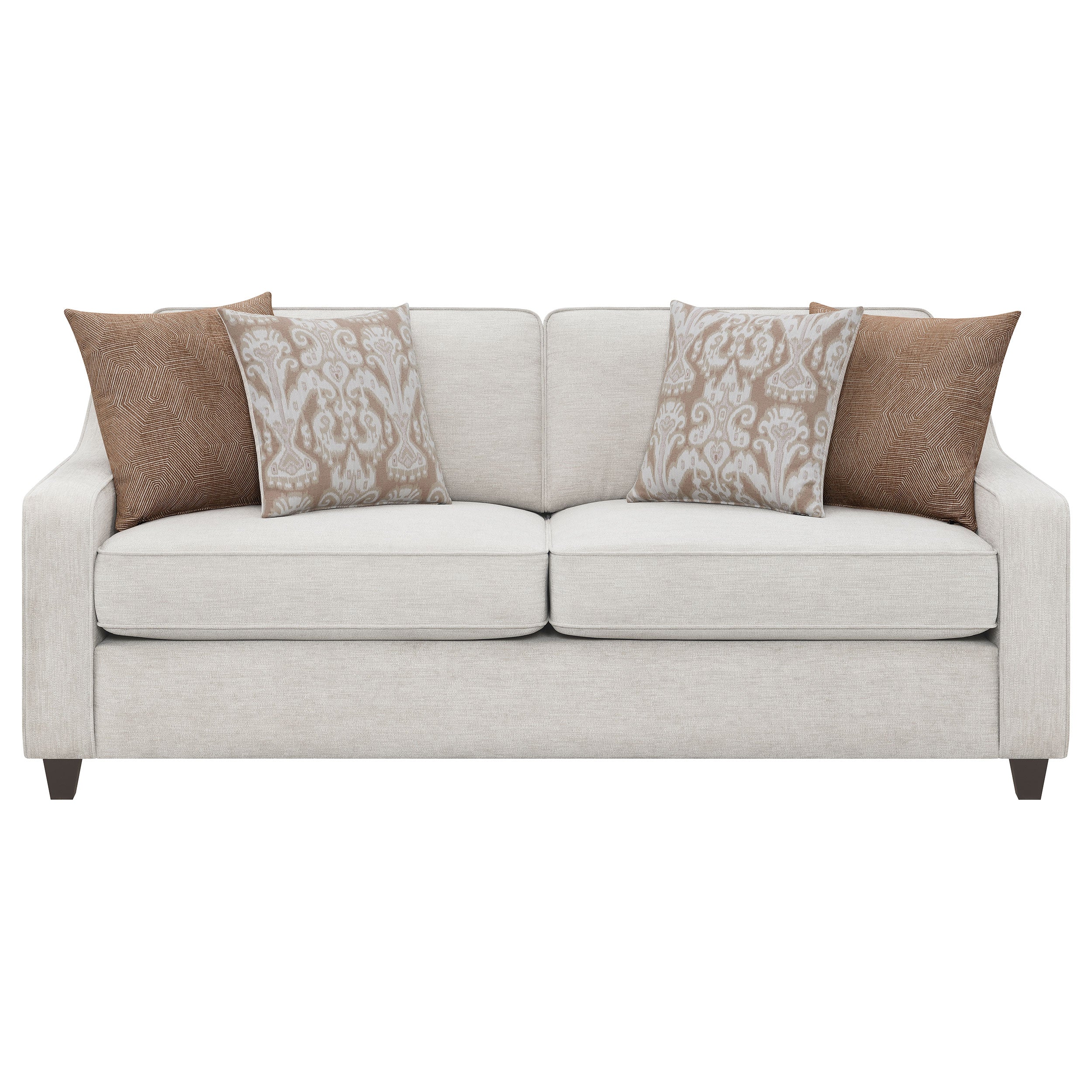 Christine Upholstered Sloped Arm Sofa Set Beige - Image 10